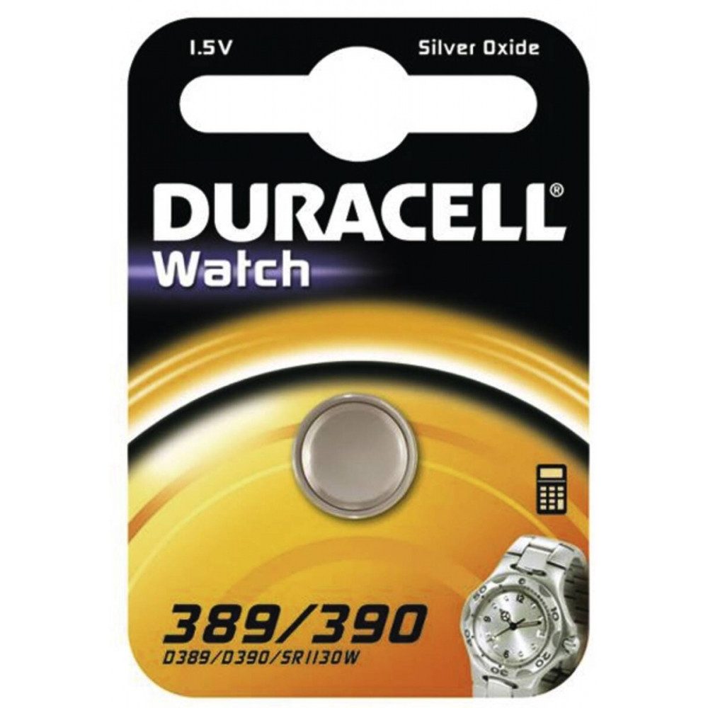 Duracell Duracell D389/D390 Knopfzellen-Batterie. Knopfzelle, (1.5 Volt V), Hochwertige Silber-Batterie