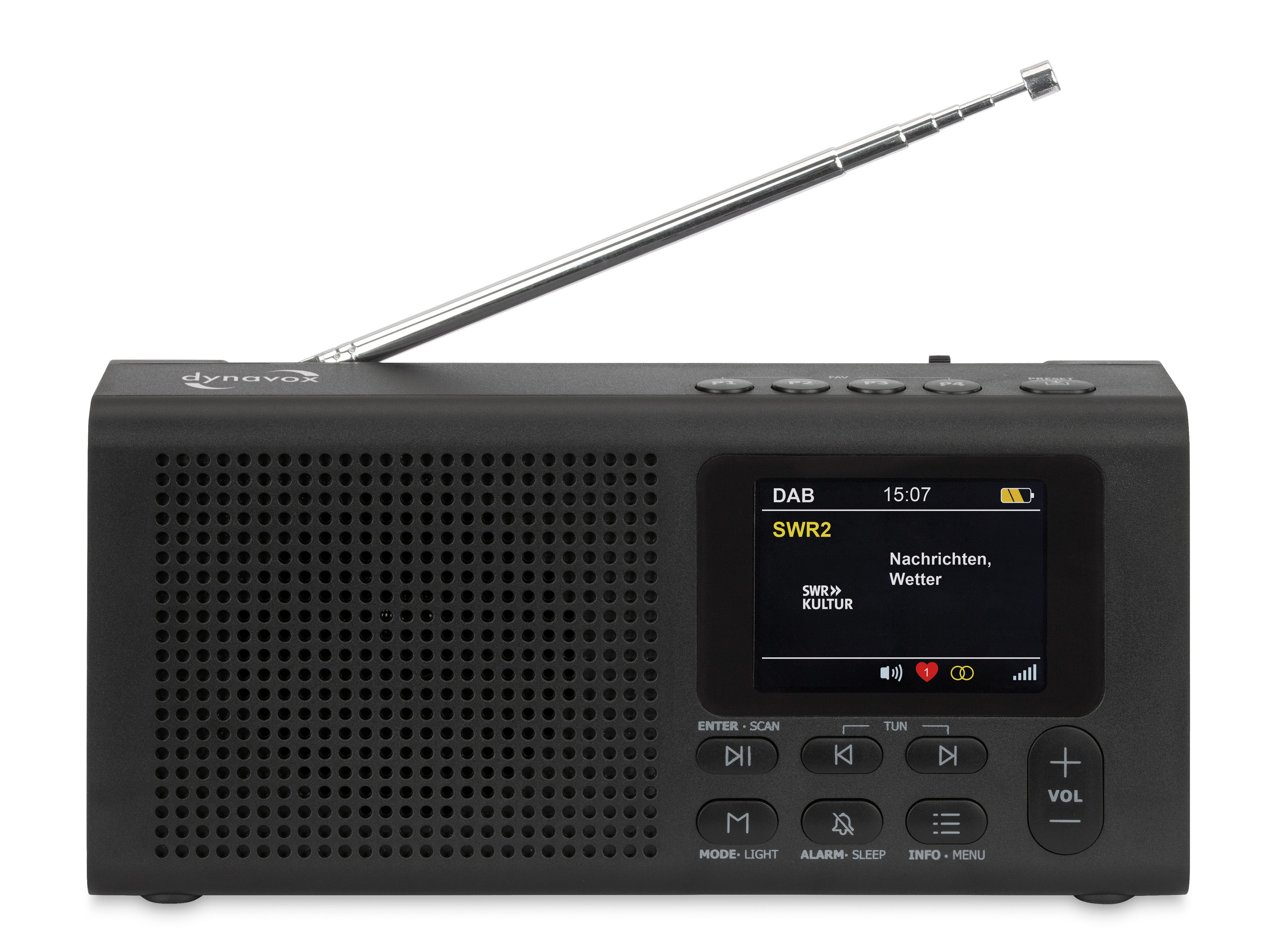 Dynavox DBT 200 Digitalradio (DAB) (Digitalradio (DAB), FM-Tuner, tragbar, Küchenradio, Weckfunktion, BT-Streaming)