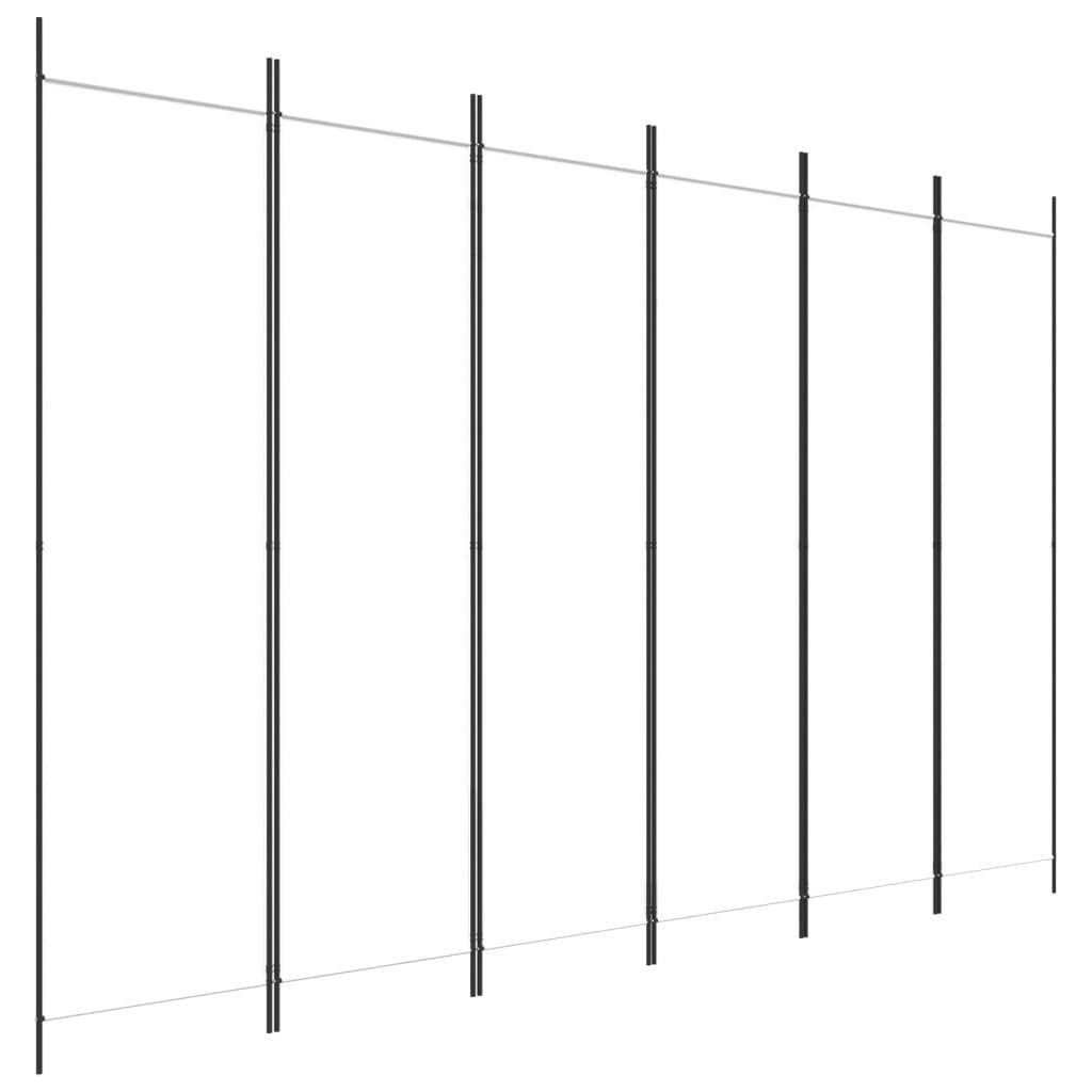 furnicato Raumteiler 6-tlg. Paravent Weiß 300x200 günstig online kaufen