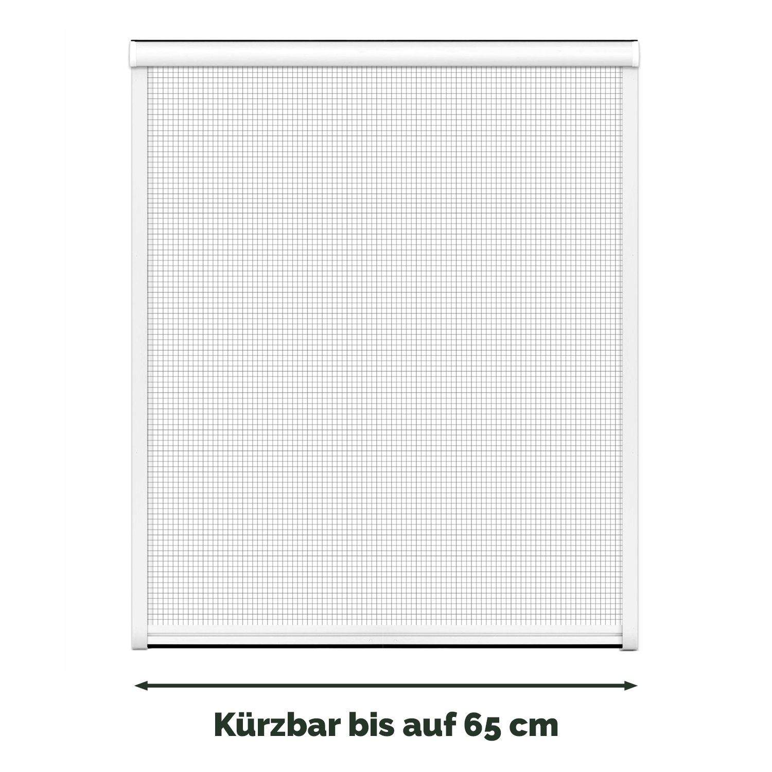 Insektenschutz-Tür mit Weiß Nematek Nematek® Rollo Insektenschutz-Rollo - Aluminium für Fliegengitter Mückenschutz Alu Fenster Rahmen