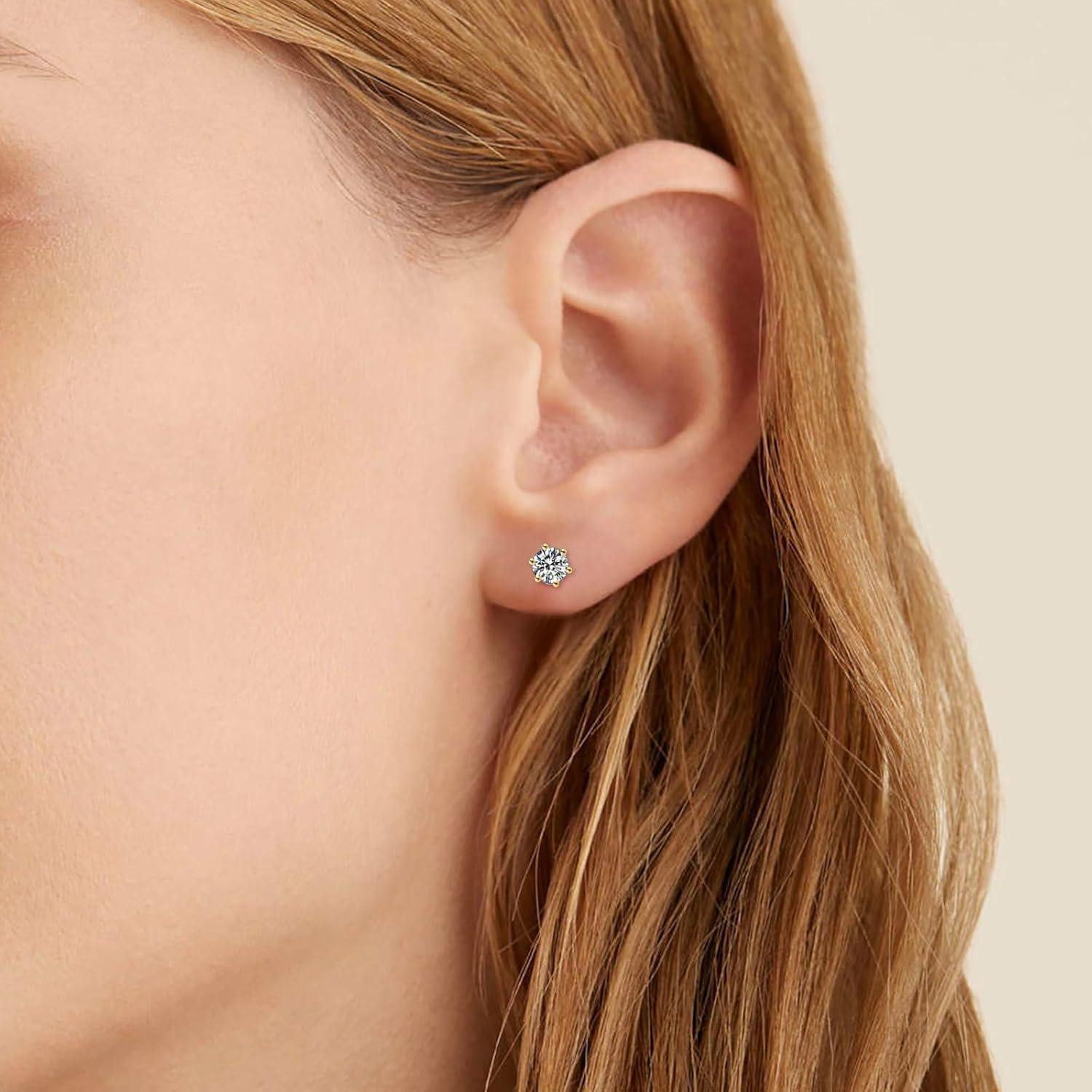 LuxusKollektion Schmuckset Ohrstecker 5,5 mm1,2 ctw0,60 ct Einzel Gold 6-Kr günstig online kaufen