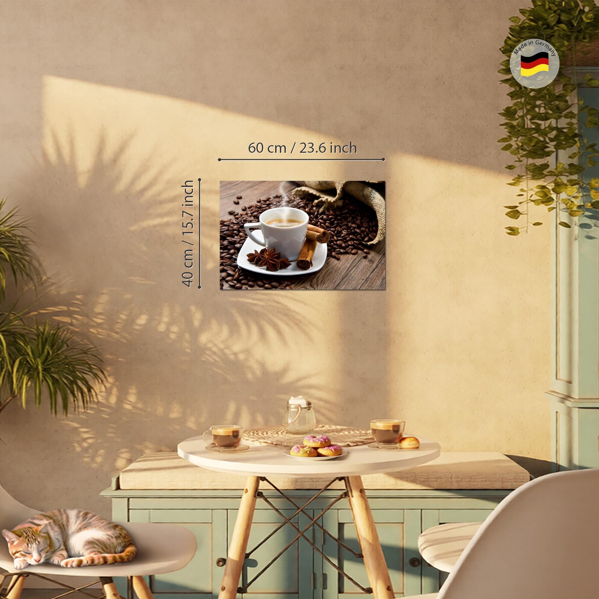Runa Art Wandbild Bild Küche Kaffee Esszimmer Küchen Coffee Braun Flur 5018, 60L x 40B cm – Bild 2 von 5