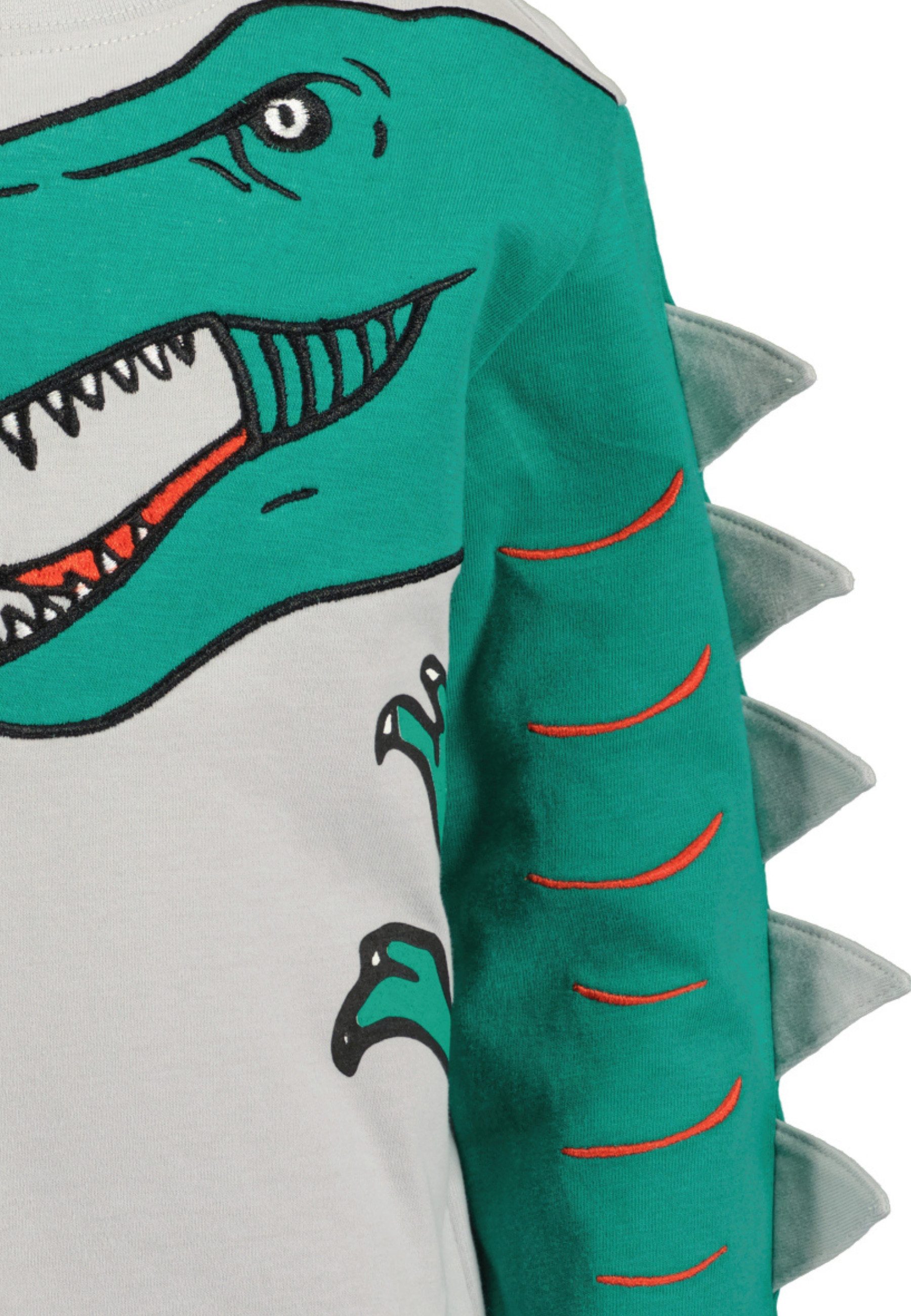Blue Seven Langarmshirt mit außergewöhnlichem, hochwertigen Dino-Motiv