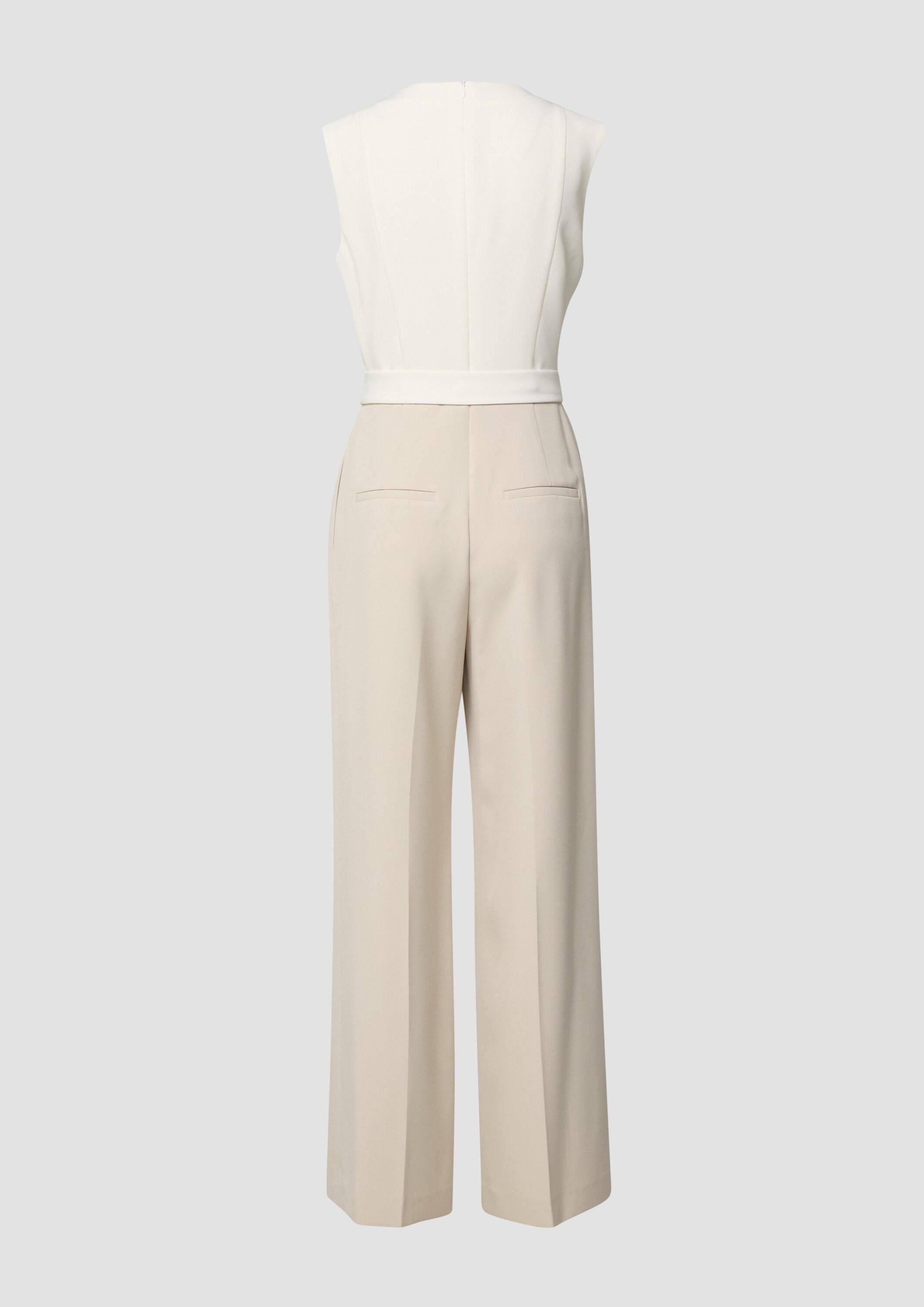 s.Oliver Jumpsuit Overall Ärmelloser Jumpsuit mit Bindegürtel günstig online kaufen