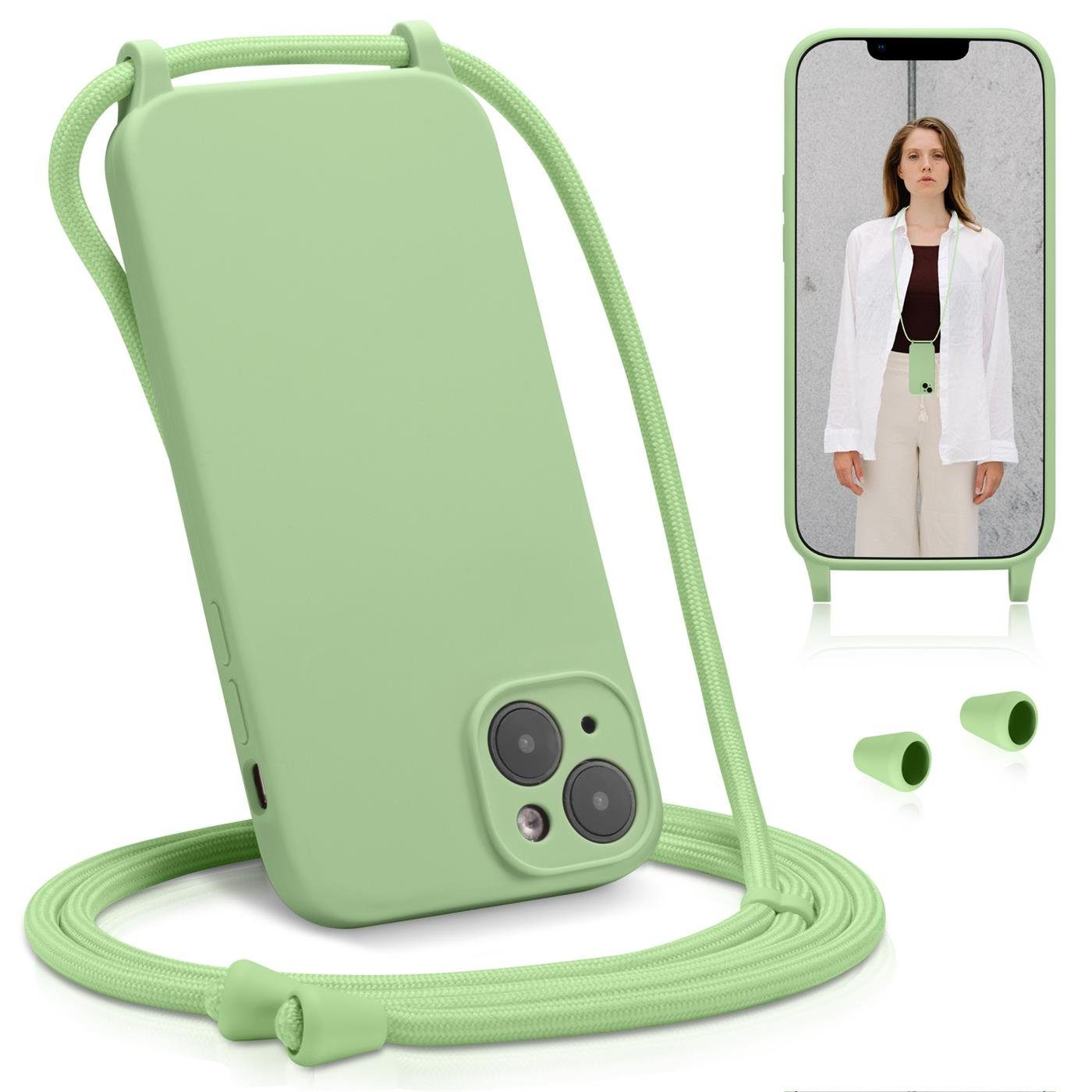 CoolGadget Handykette Premium Handyhülle mit verstellbarer Handykette für iPhone 13 6,1 Zoll, Hülle zum Umhängen Kette, Ideal für Festival- und Outdoor-Enthusiasten