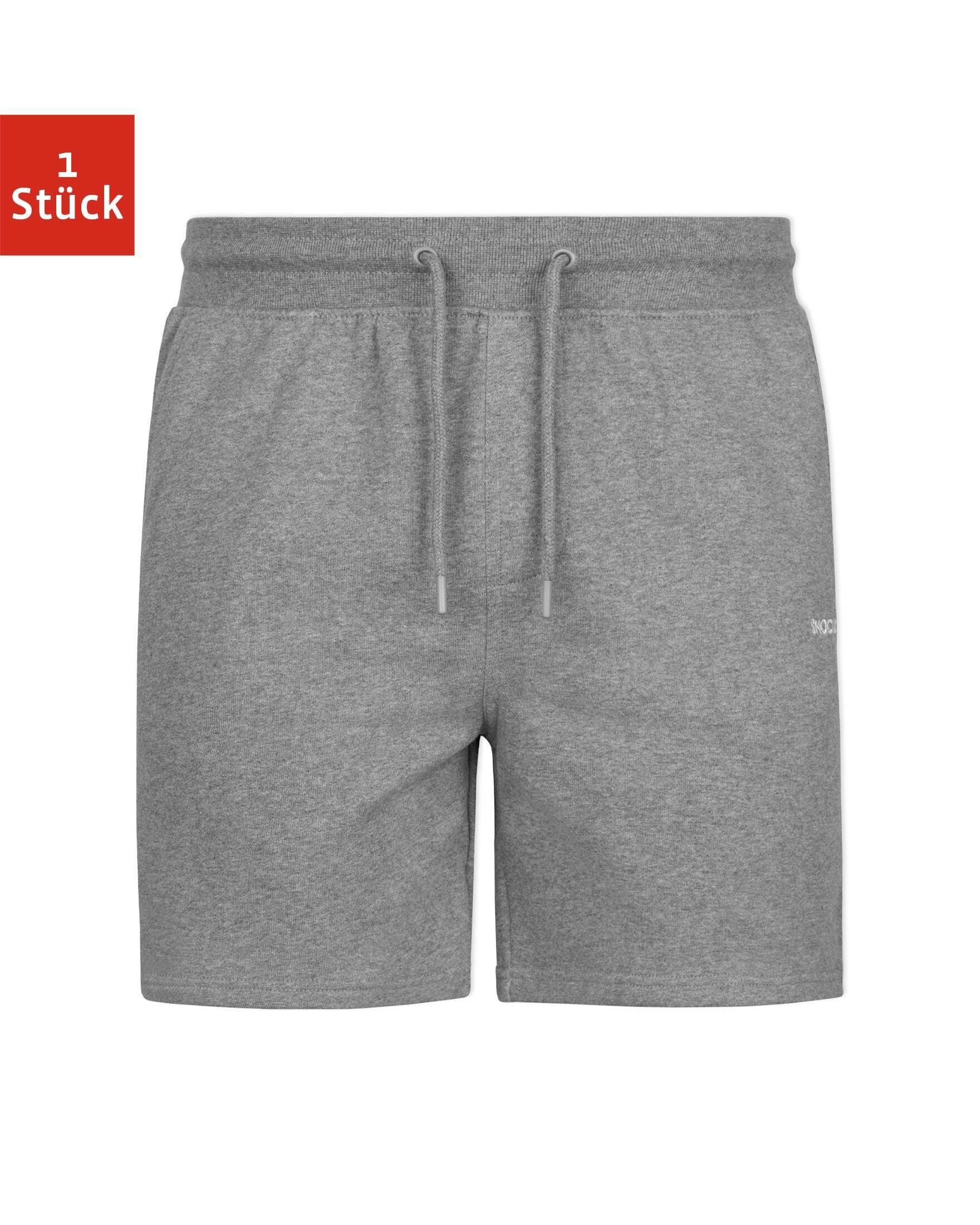 Trainingsshorts bequeme Hellgrau den Kurze Hose Shorts für Herren Sport, Sport perfekt Passform SNOCKS (1-tlg)