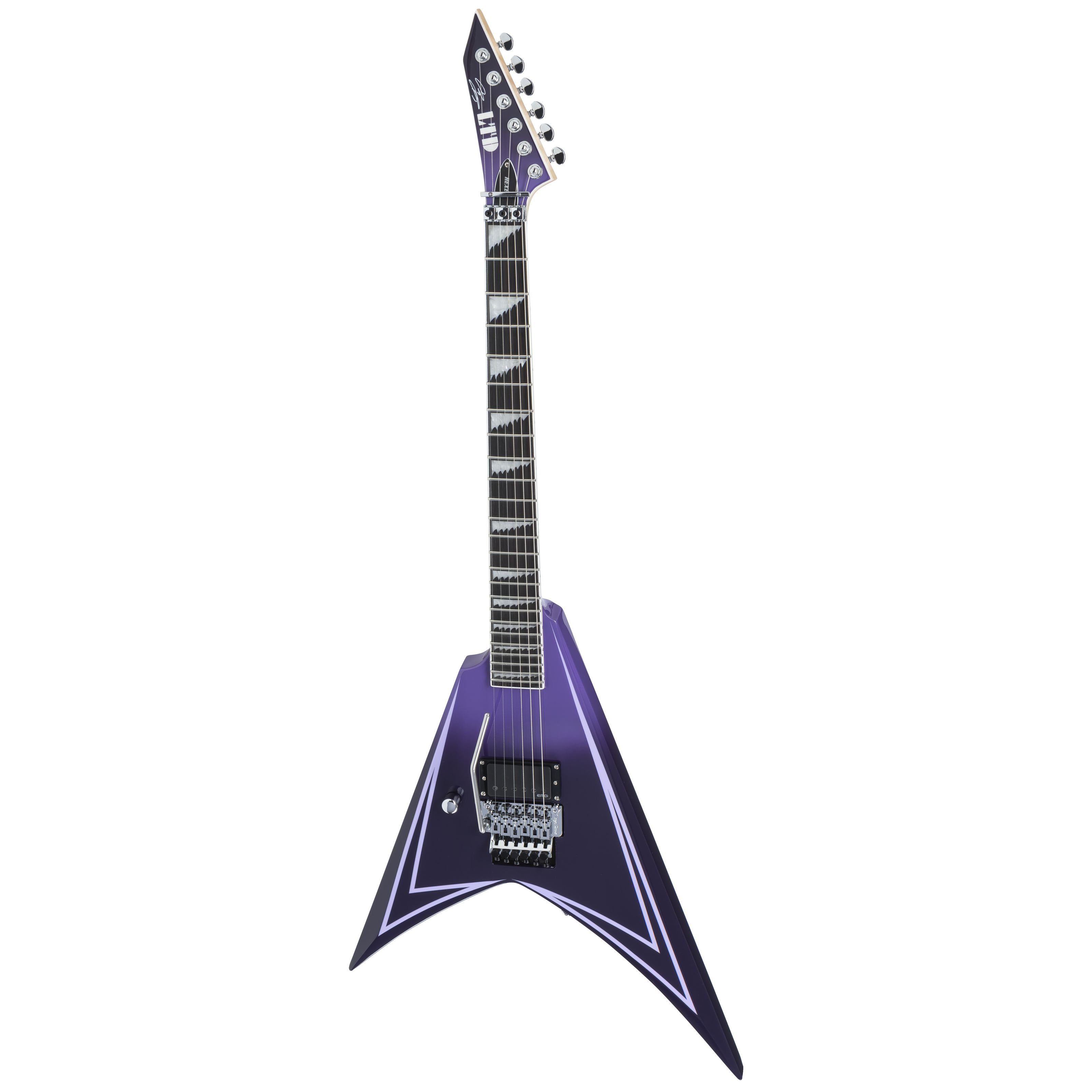 ESP E-Gitarre, E-Gitarren, Signature-Modelle, LTD Alexi Hexed Lefthand Purple Fade - Signature E-Gitarre