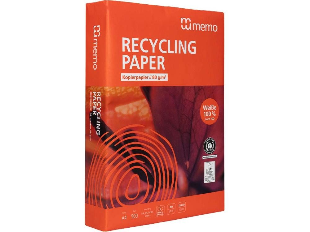 memo Kopierpapier memo Multifunktionales Kopierpapier 'Recycling Whi