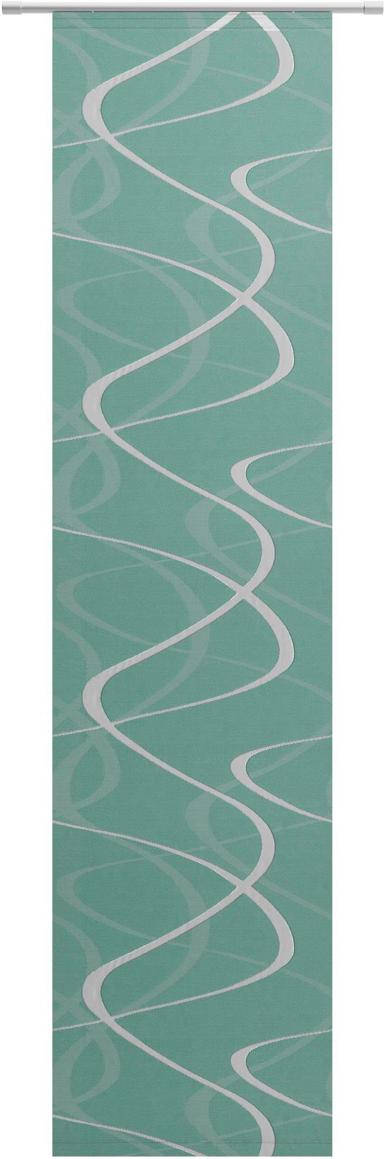 Neutex for you! Schiebegardine Pelotas (1 St), Klettband, halbtransparent, Scherli, inkl. Befestigungszubehör