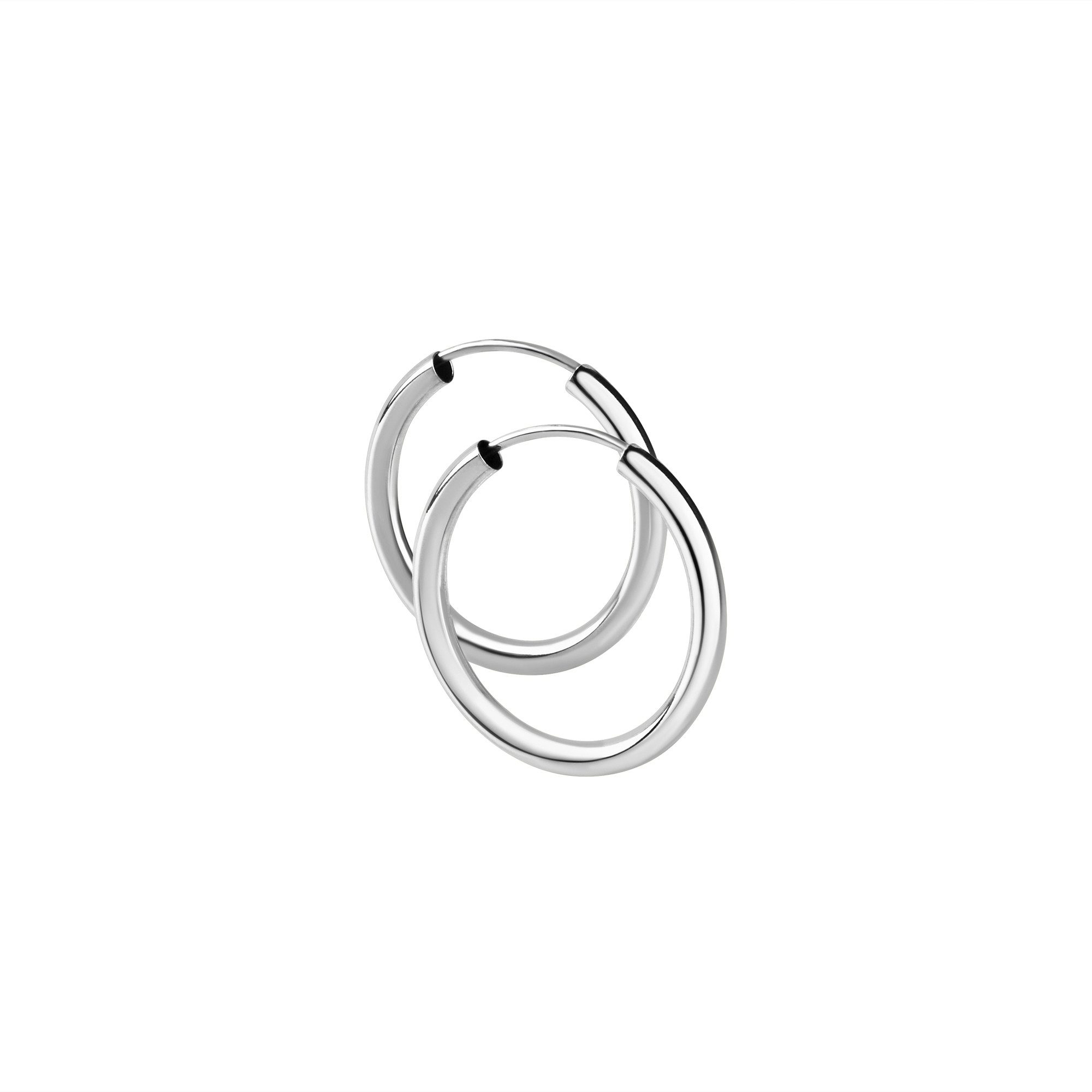 Paar Creolen Schmuck Geschenk Silber 925 Ohrschmuck Ohrringe 3,0 mm breit