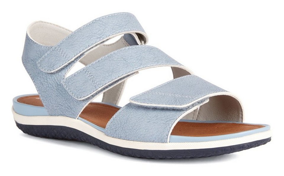 Geox D SANDAL VEGA Sandale mit Klettverschlüssen, Sandale mit Laufsohle aus  Gummi