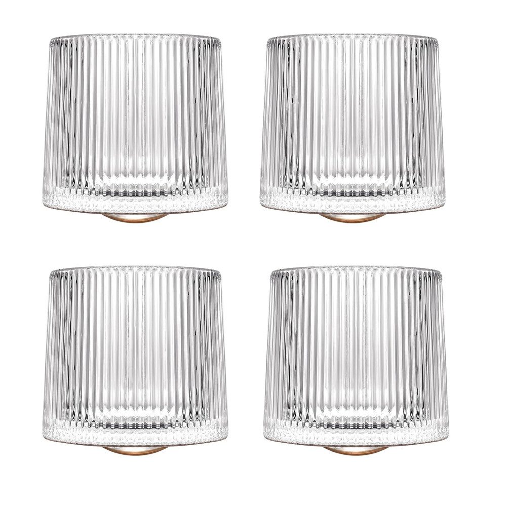 FANNOU Whiskyglas Drehbare Whiskygläser Kristall, 4-tlg.