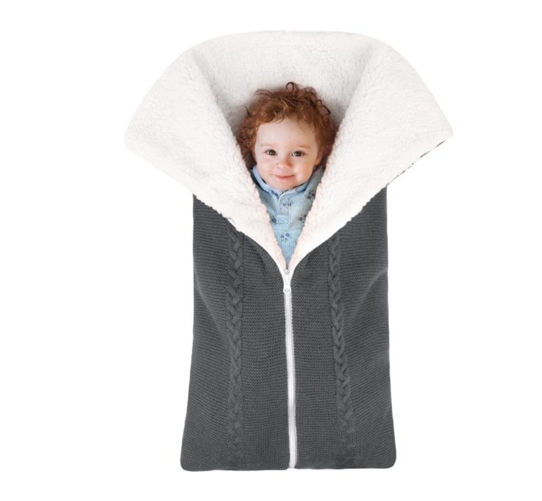 Babyschlafsack XDeer Baby für Blanket,Warmer Schlafsack Wickelwickel, mit für Kinderwagen Wickeldecke gray1 Schlafsack Baumwollflaum Babys Decke