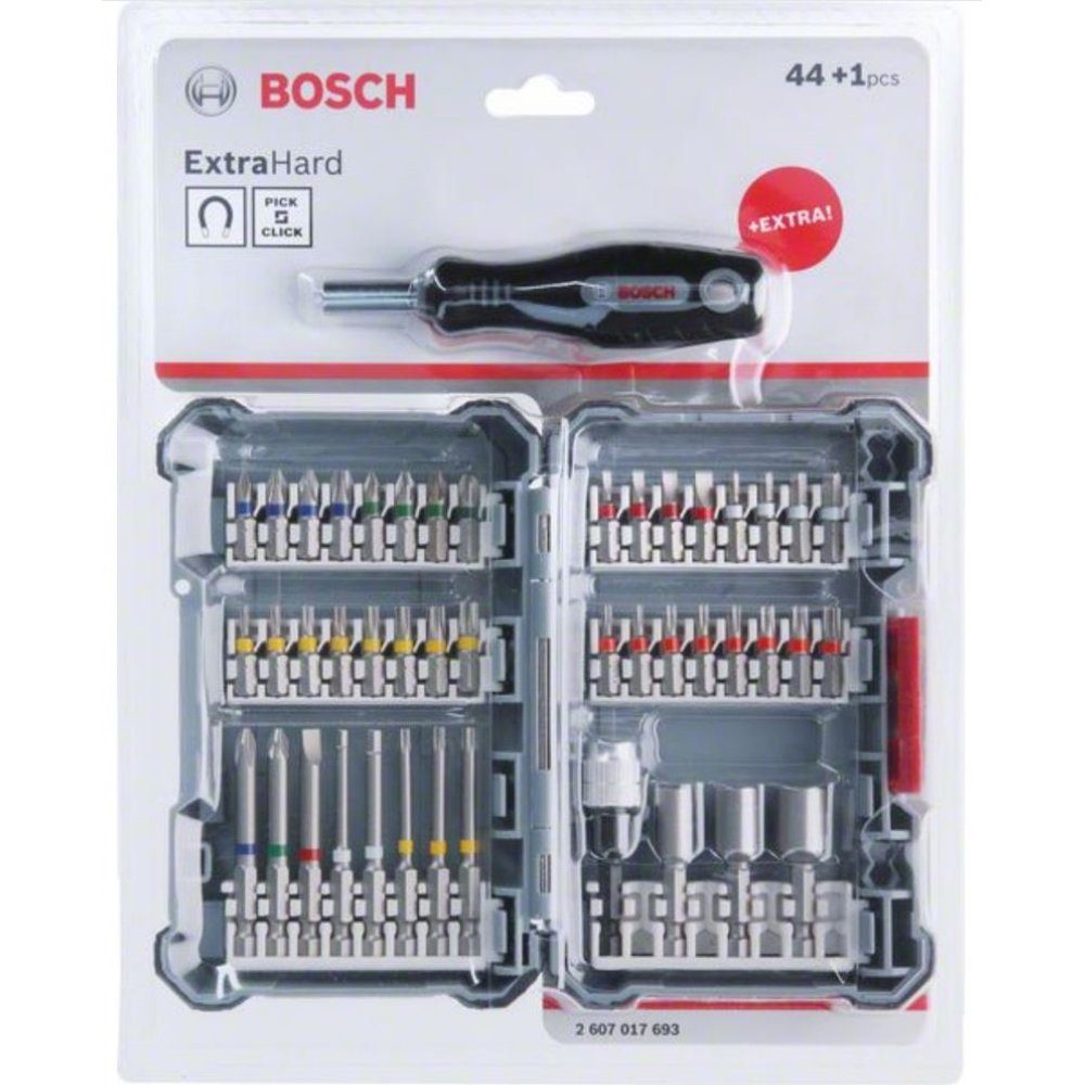 Bit-Set Professional Pick & Click Set 45-teilig - Schraubendreher Bit-Set - silber