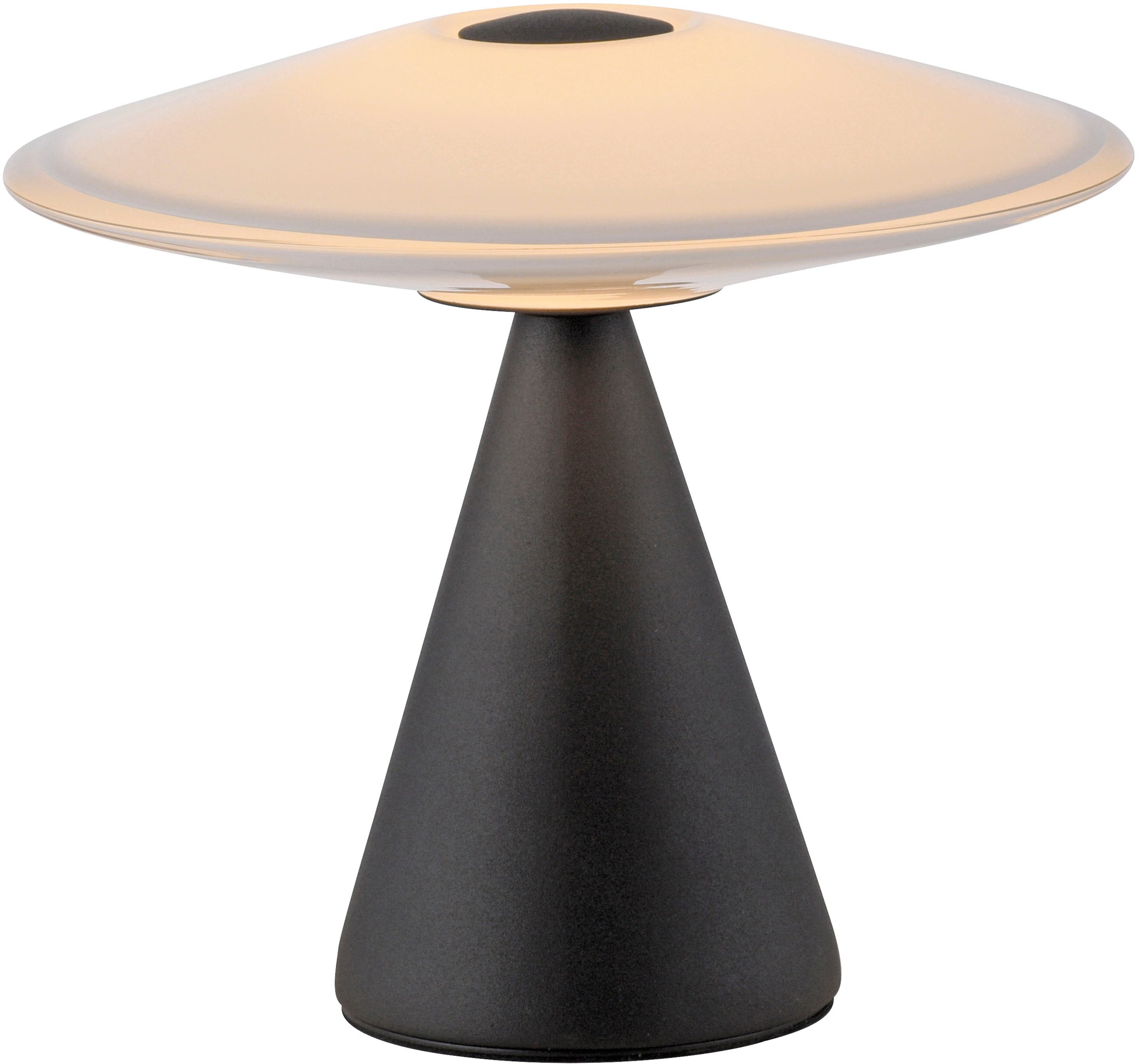 Paul Neuhaus LED Tischleuchte ELIPSA, Memoryfunktion, LED fest integriert, Warmweiß, Touchdimmer, Memoryfunktion, Opalglas