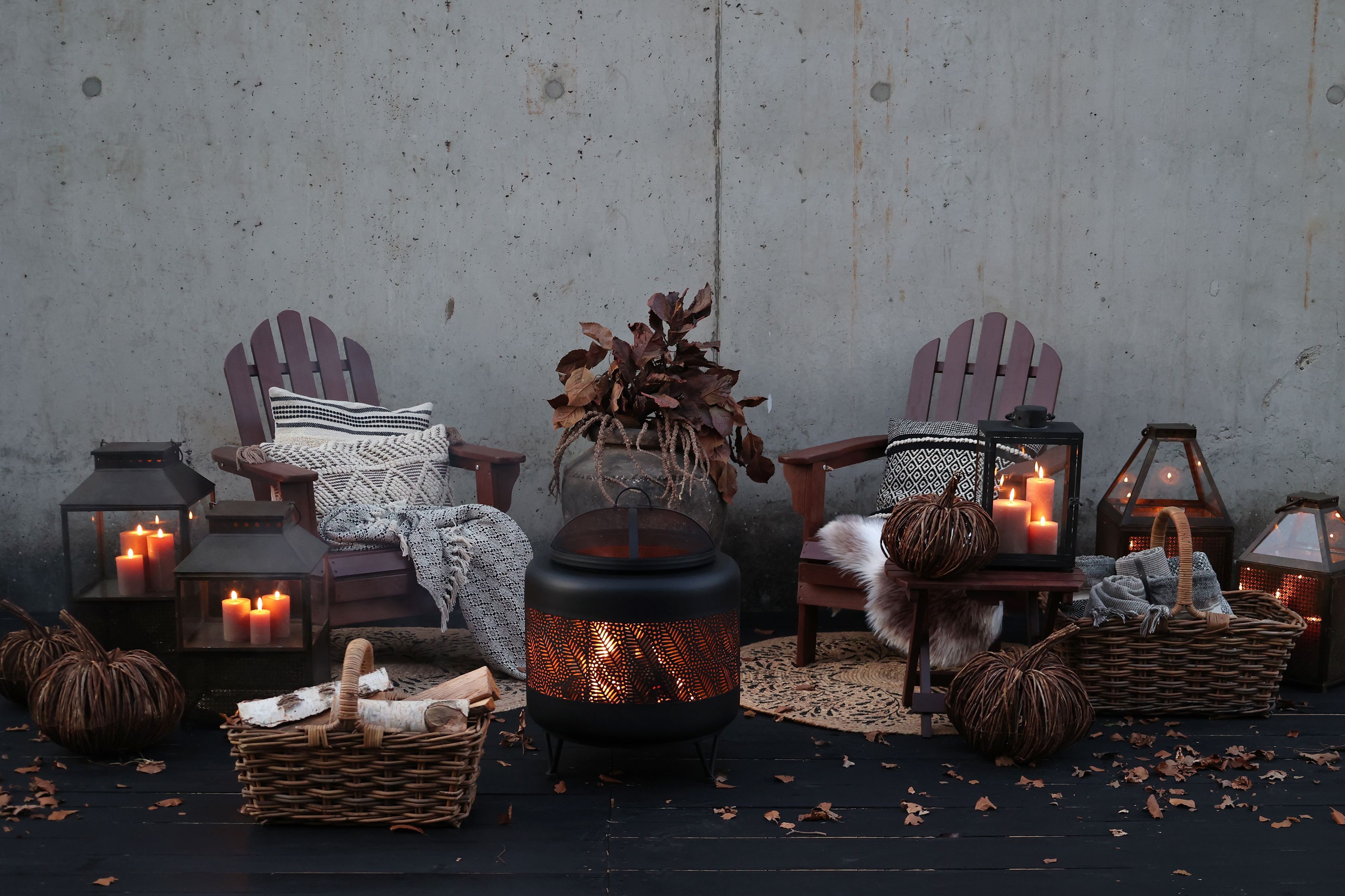 Chic Antique Kerzenlaterne Chic Antique * Laternen Set antique kohle H55 + H40,5 cm (2 St)