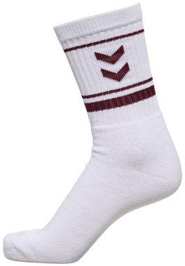 hummel Socken 6-er Set Sport Freizeit Basic Socken mit Logo (6-Paar, casual) 5784 in Weiß-Rot