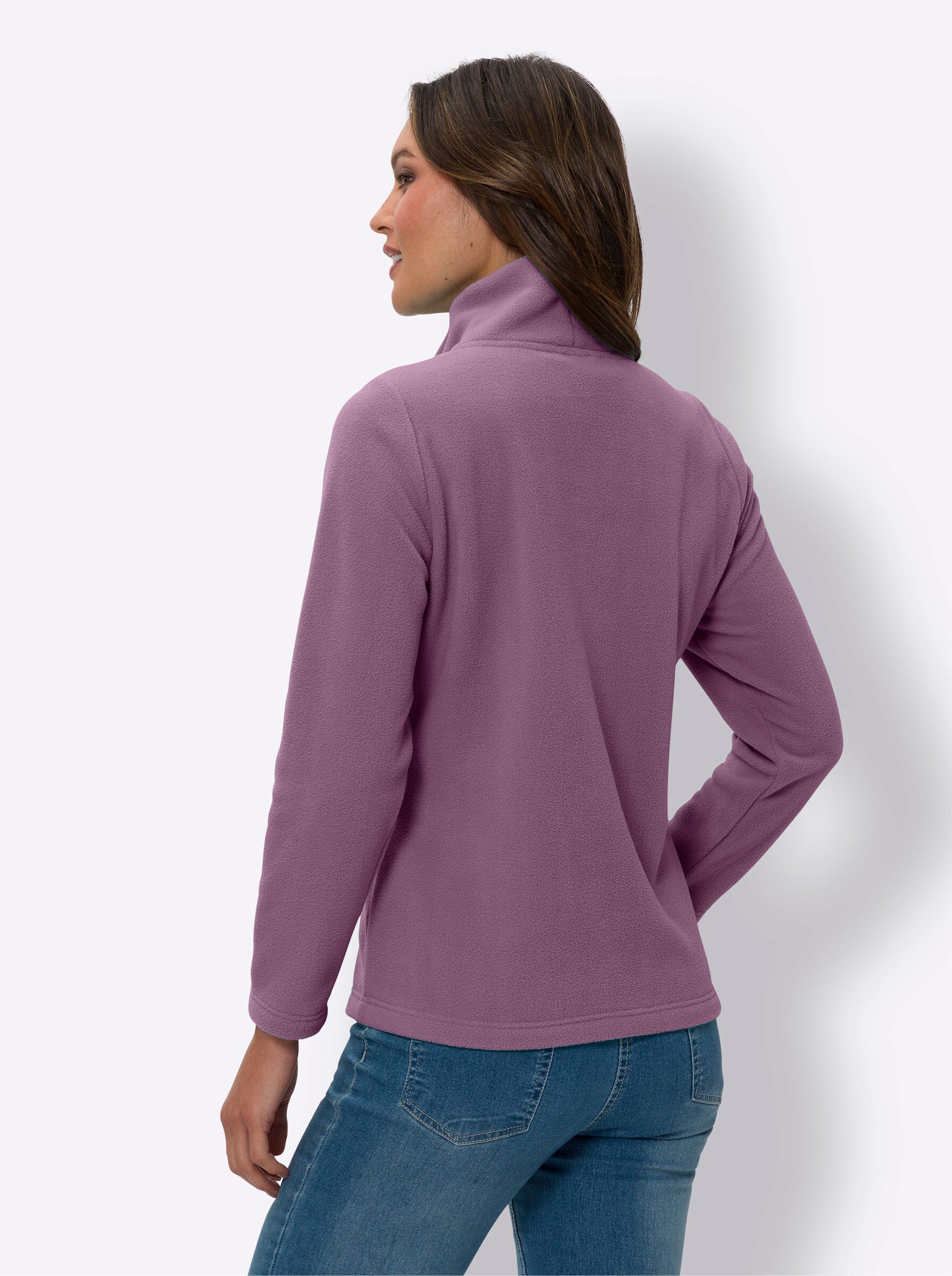 Sieh an! Fleeceshirt Fleece-Shirt Langarm Länge ca. 66 cm