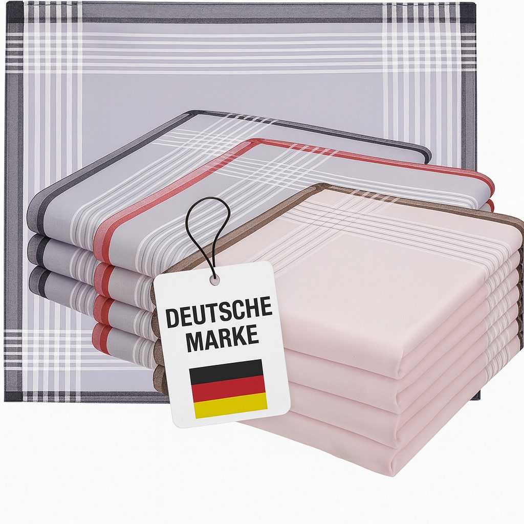 Betz Taschentuch Betz Herrentaschentücher LEO 4 40x40 cm, (Set, 12-St. 12 Stück Stofftaschentücher), 100% Baumwolle
