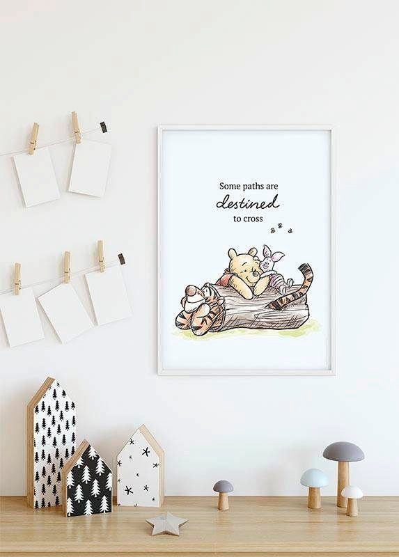 Komar Bild Winnie the Pooh Path, Disney (1 St), Wandbild zur Dekoration im Kinderzimmer - ohne Rahmen