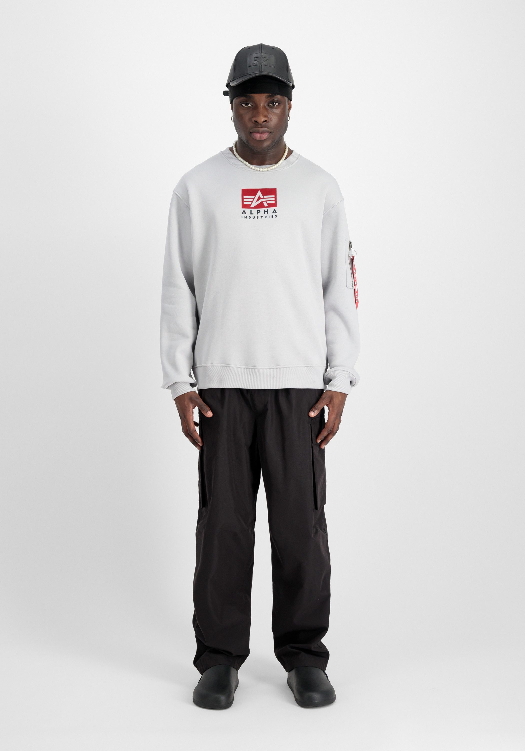 Alpha Industries Sweater Satin Logo Sweatshirt