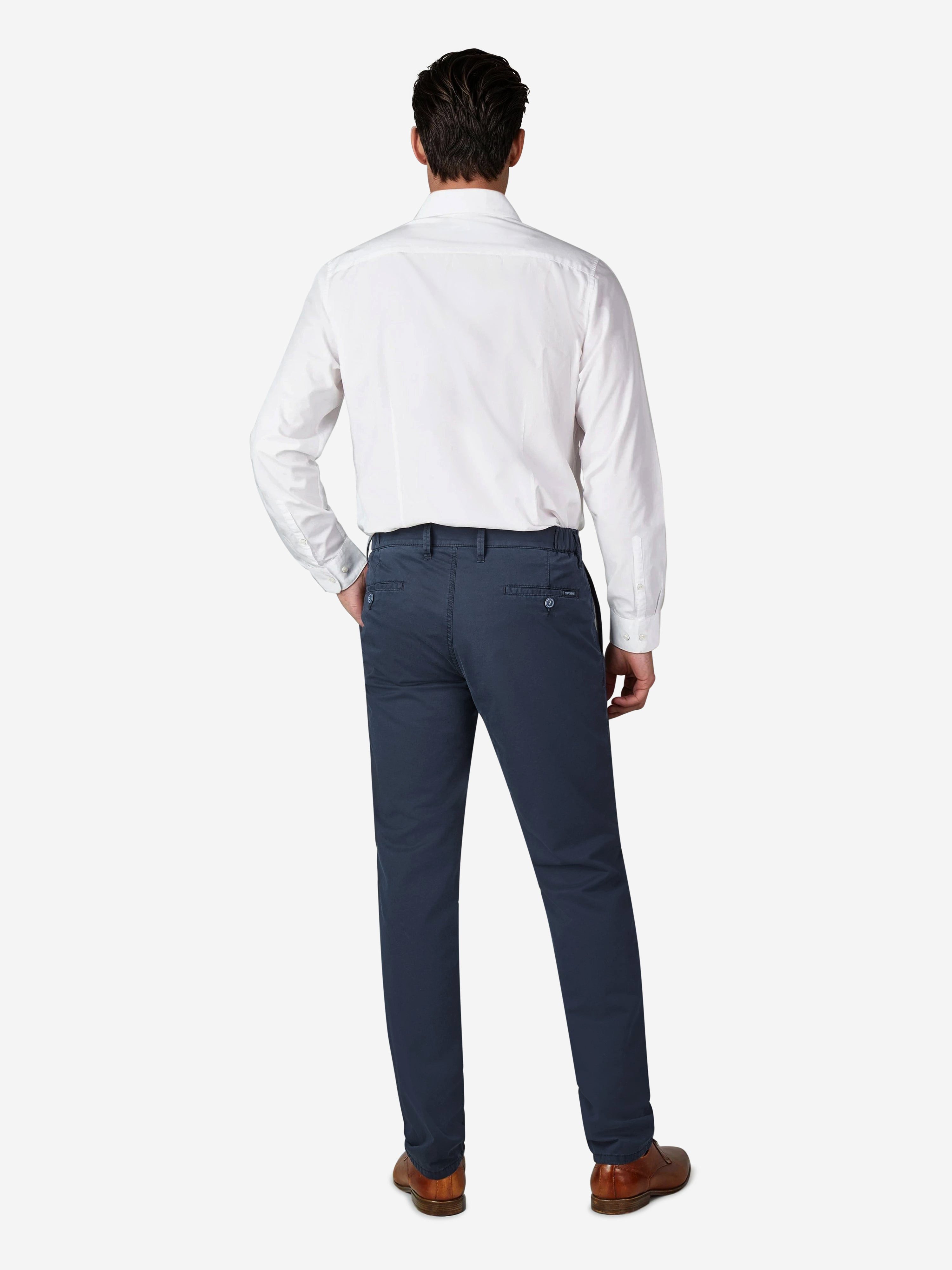 Club of Comfort Chinohose Chino/Flat Front Hose FOXX 8109 - marine - Herrenhose - 52 ["Chino als einfach gestylte Hosenform, die die Balance zwischen