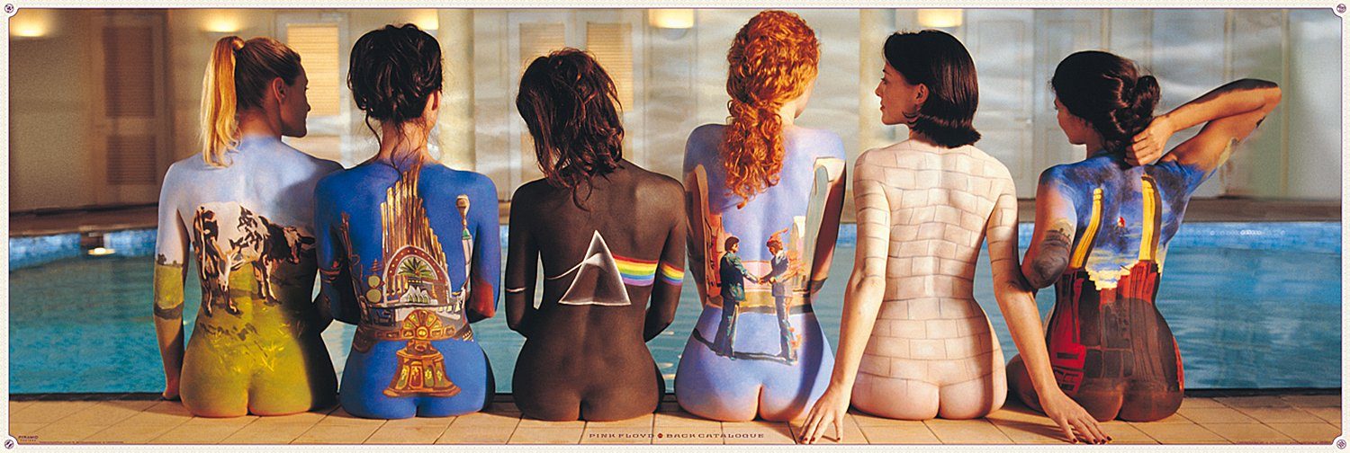 PYRAMID Poster Pink Floyd Poster 6 Girls Bodypainting 158 x 53 cm