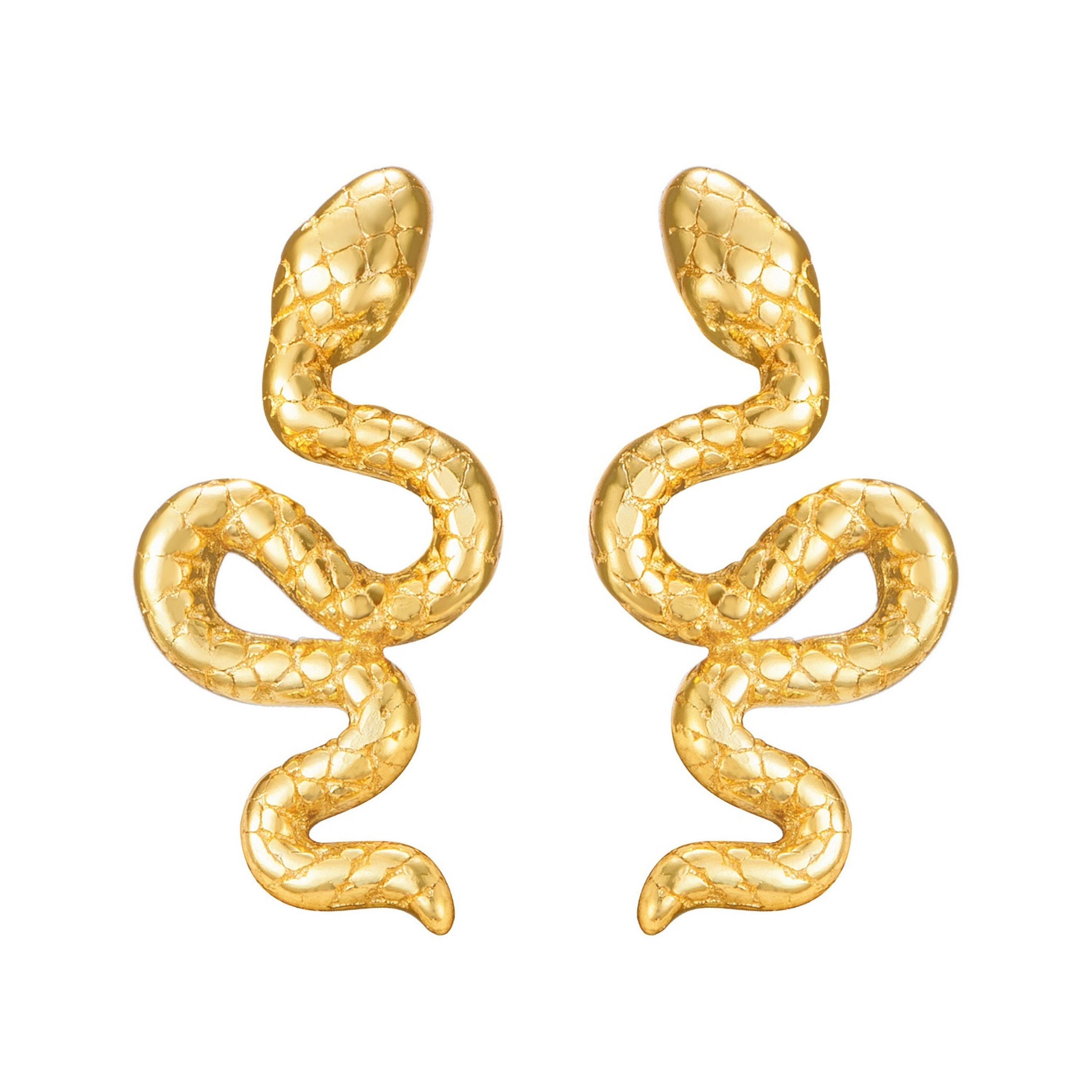 Brandlinger Paar Ohrstecker Ohrstecker Culebra, Schlange Silber 925 vergold günstig online kaufen
