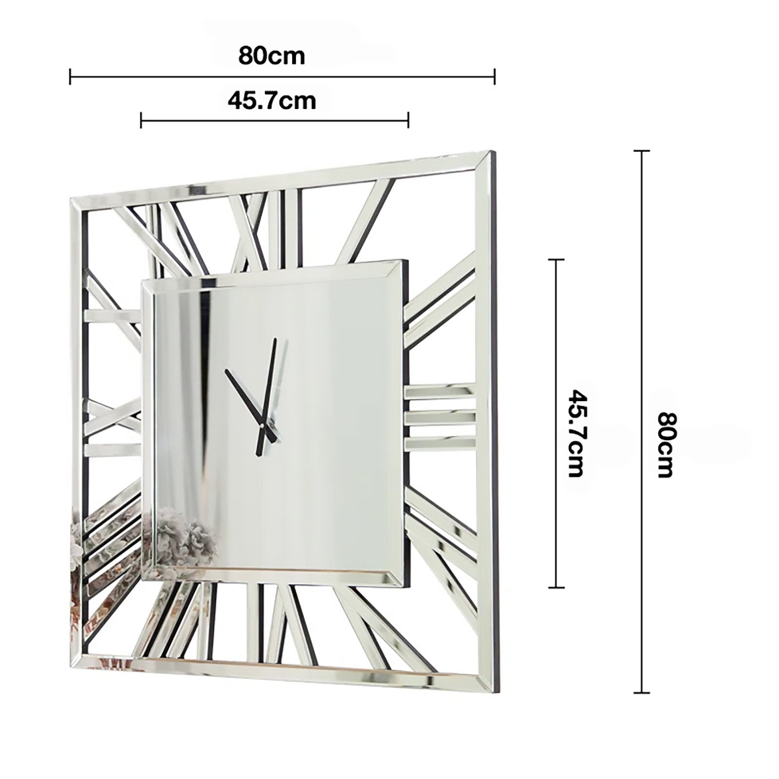 Yorbay Wanduhr Moderne Design Wanduhr mit Spiegeleffekt Römische Ziffern günstig online kaufen