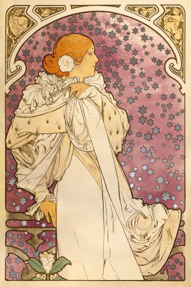 Poster Alphonse Mucha Kunstdruck Bild - Sarah Bernhardt, Die