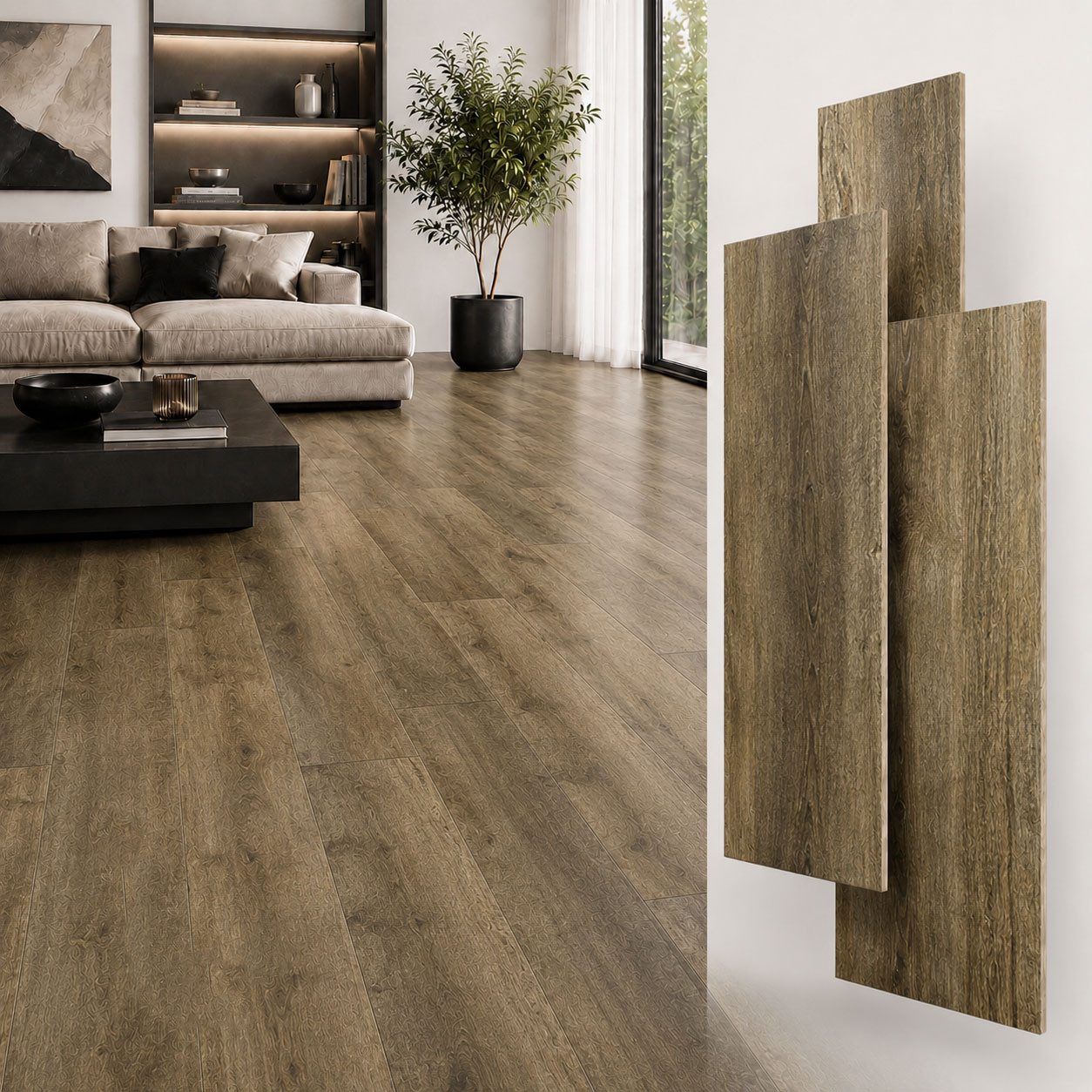 Berti Graf Designboden SPC Vinylboden 5 mm Klick wasserfest mit Trittschalldämmung, kleberfrei, pflegeleicht