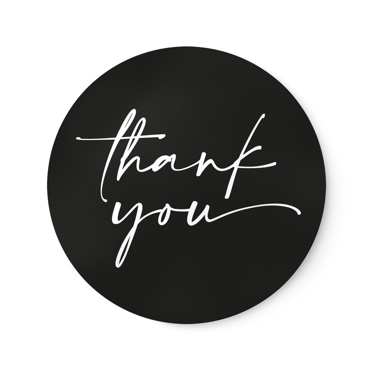 NORDEULE Aufkleber Thank You, (im Set, 500tlg), Schwarze runde Etiketten Danke, ideal für Danksagung Dankeskarten