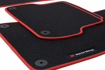 teileplus24 Auto-Fußmatten PV302 Velours Fußmatten kompatibel mit Seat Ibiza 4 6J 6P 2008-2017
