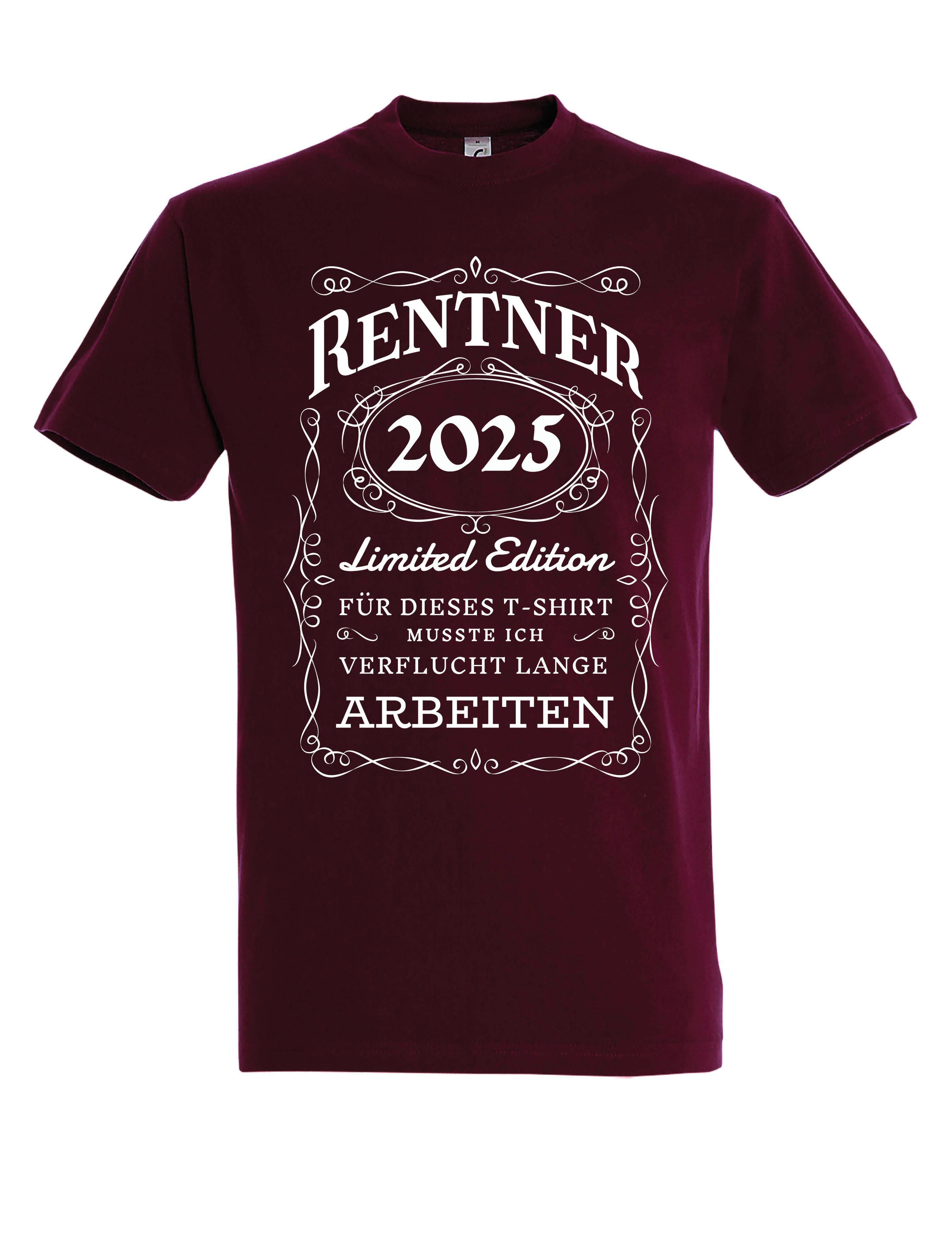 T-Shirt RENTNER 2025 Herren T-Shirt Rente Geschenk