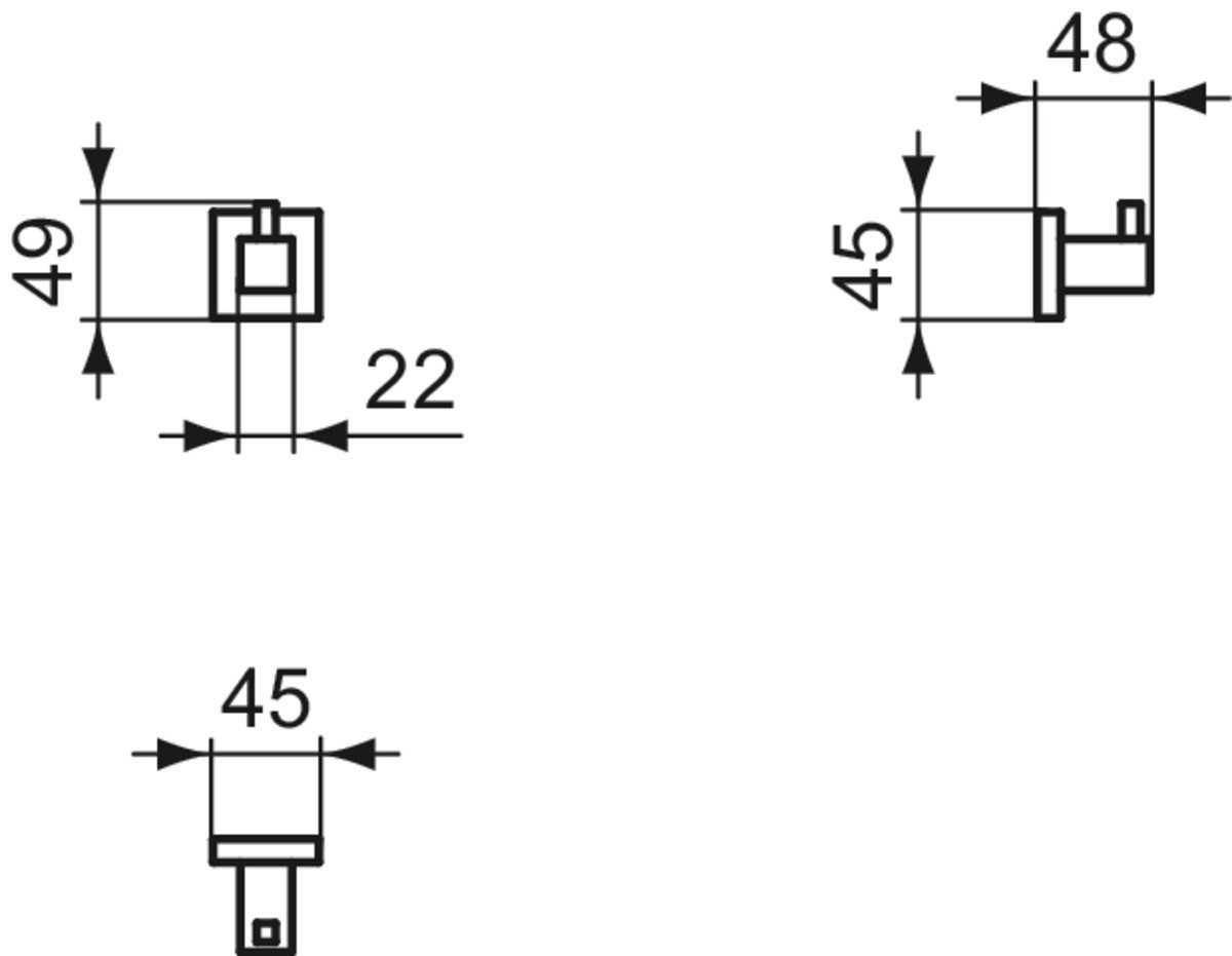 Ideal Standard Handtuchhaken IOM SQUARE, Verdeckte Befestigung und einfache Montage