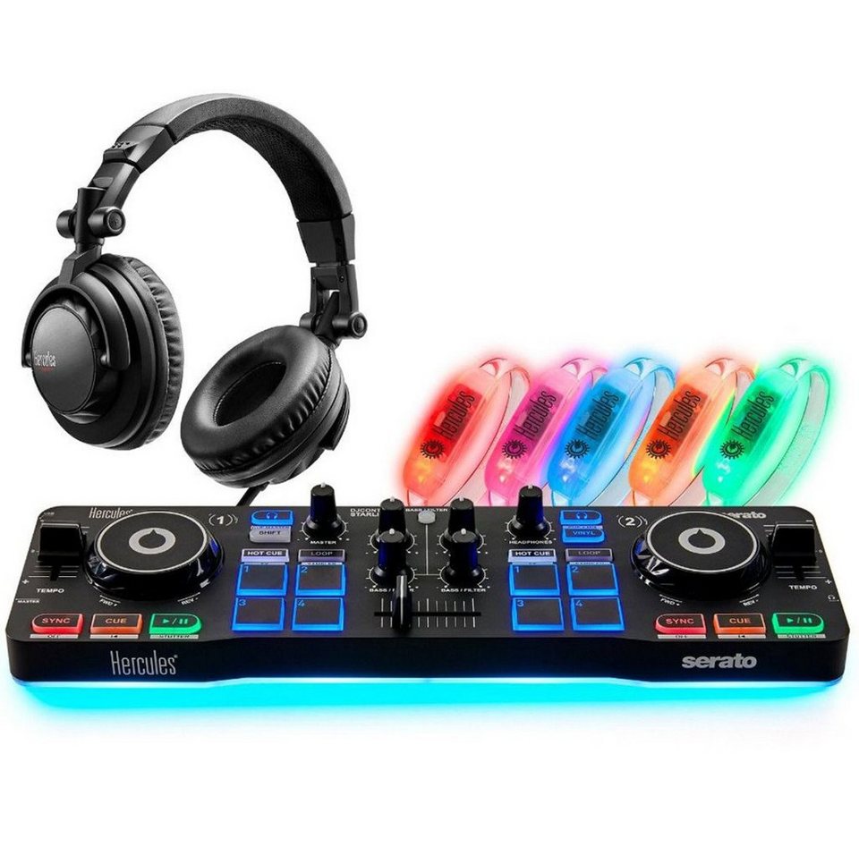 HERCULES DJ Controller DJ-Party Set - Controller mit Kopfhörer