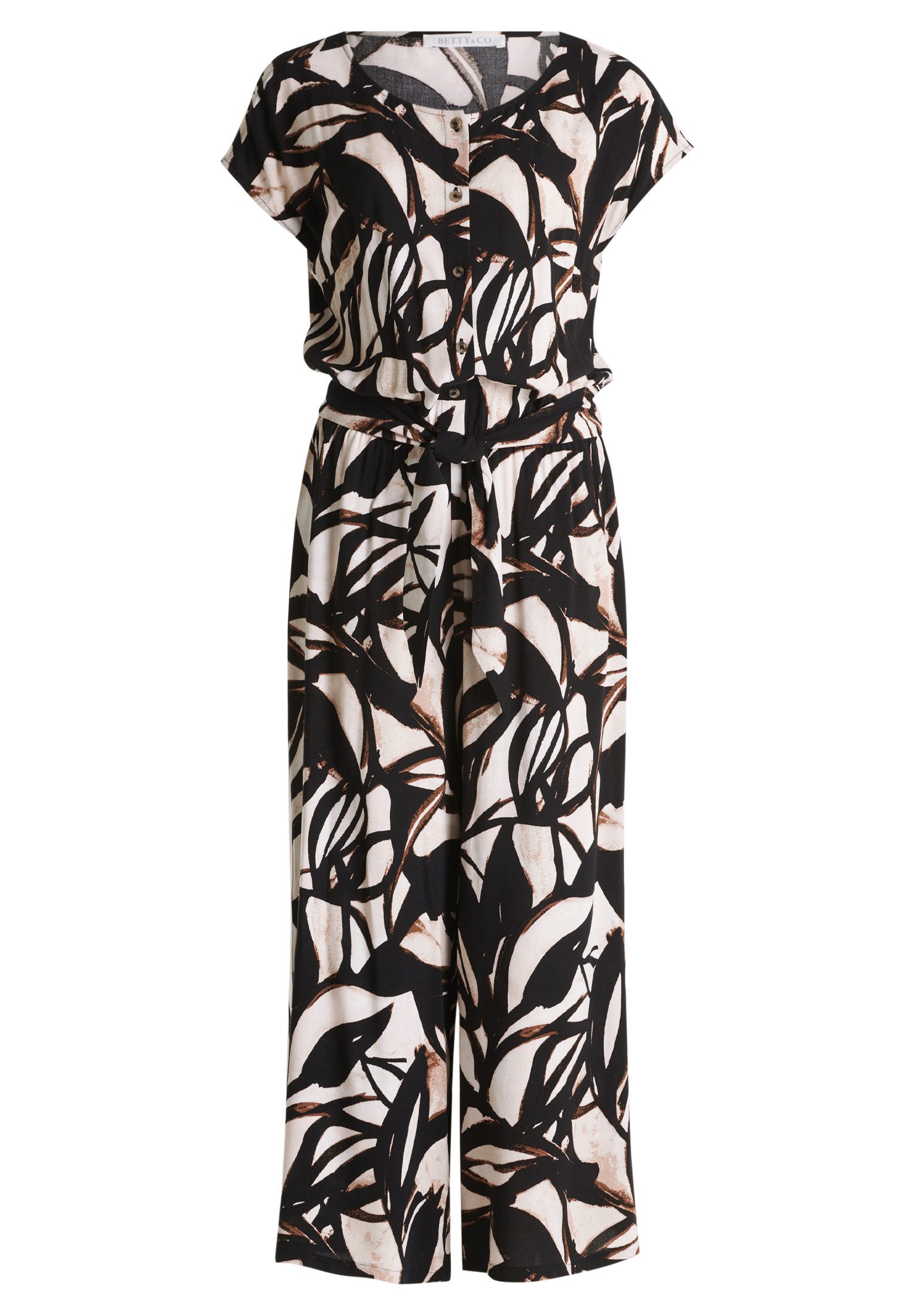 Betty&Co Overall Damen Jumpsuit mit U-Boot-Ausschnitt (1-tlg) Nahtführung günstig online kaufen