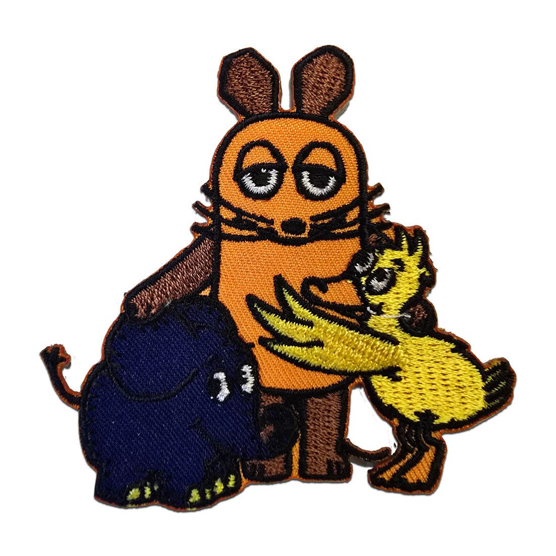 Die Sendung mit der Maus Aufnäher Bügelbild, Aufbügler, Applikationen, Patches, Flicken, zum aufbügeln, Polyester, Sendung mit der Maus Kinder - Größe: 6 x 6 cm