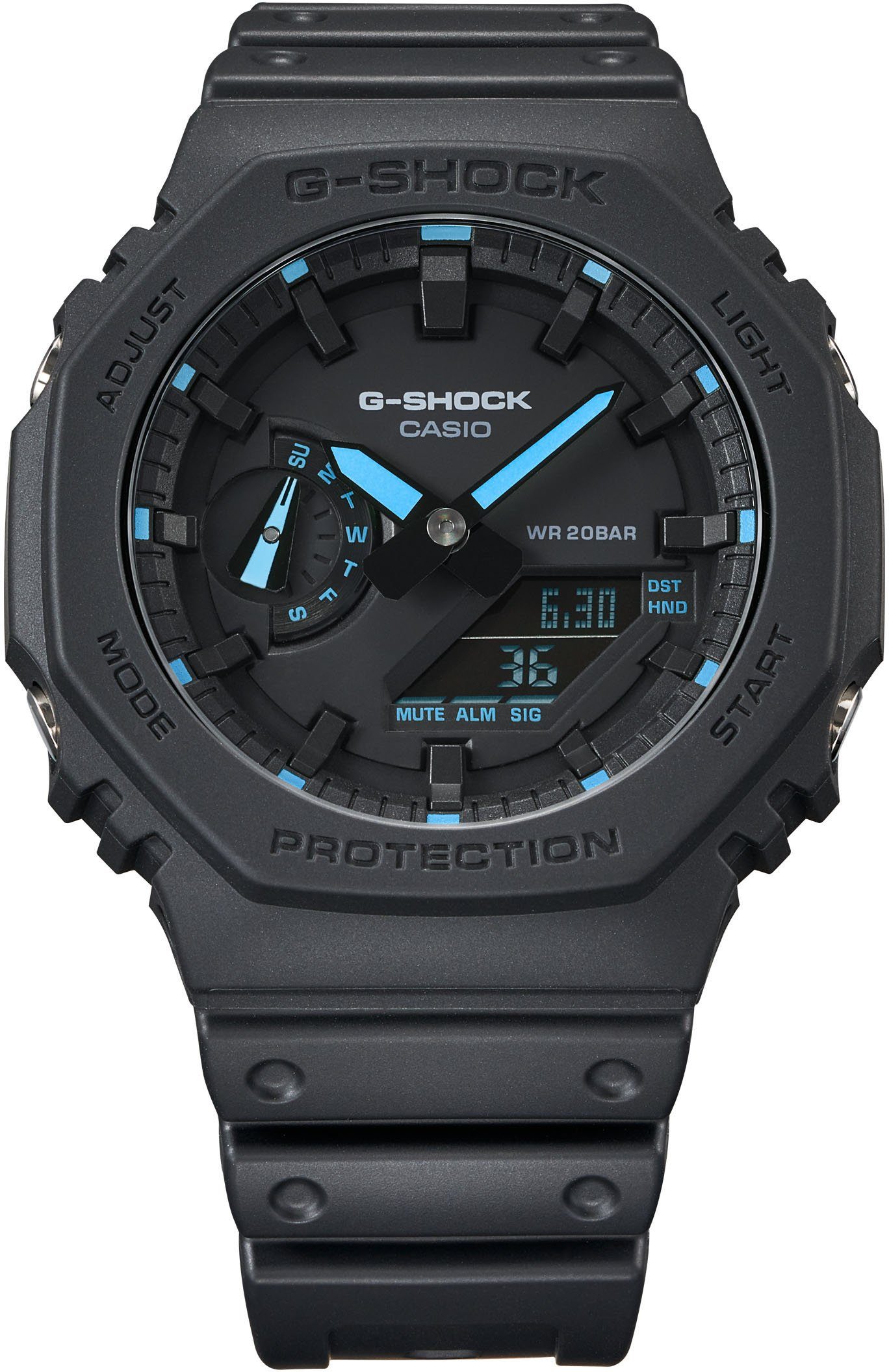 CASIO G-SHOCK Chronograph GA-2100-1A2ER, Quarzuhr, Armbanduhr,Herrenuhr,dig günstig online kaufen