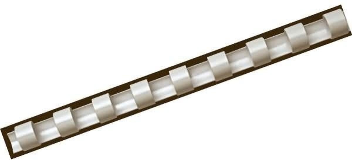 Thermo-Bindemappe Plastikbinderücken A4 21 Ringe weiß 16mm VE=25 Stück