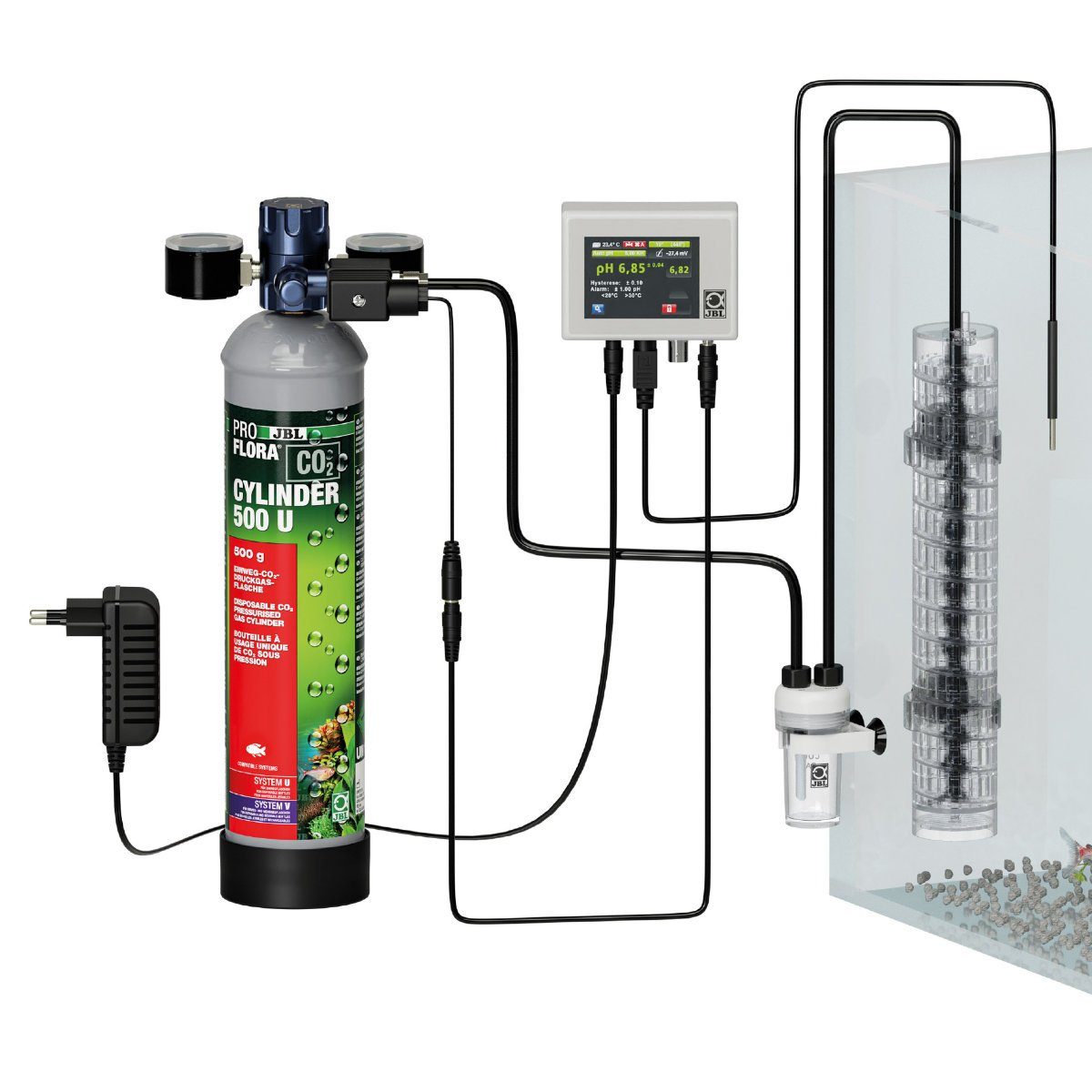 JBL GmbH & Co. KG CO2 Diffusor ProFlora CO2 Professional Set U