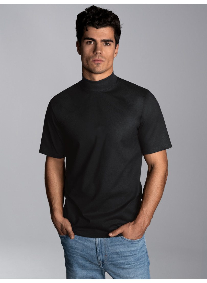 T-Shirt TRIGEMA T-Shirt mit Stehkragen