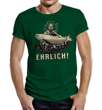 RAHMENLOS® T-Shirt Das Geschenk für Fischer und Angler "Guter Fang - ehrlich"