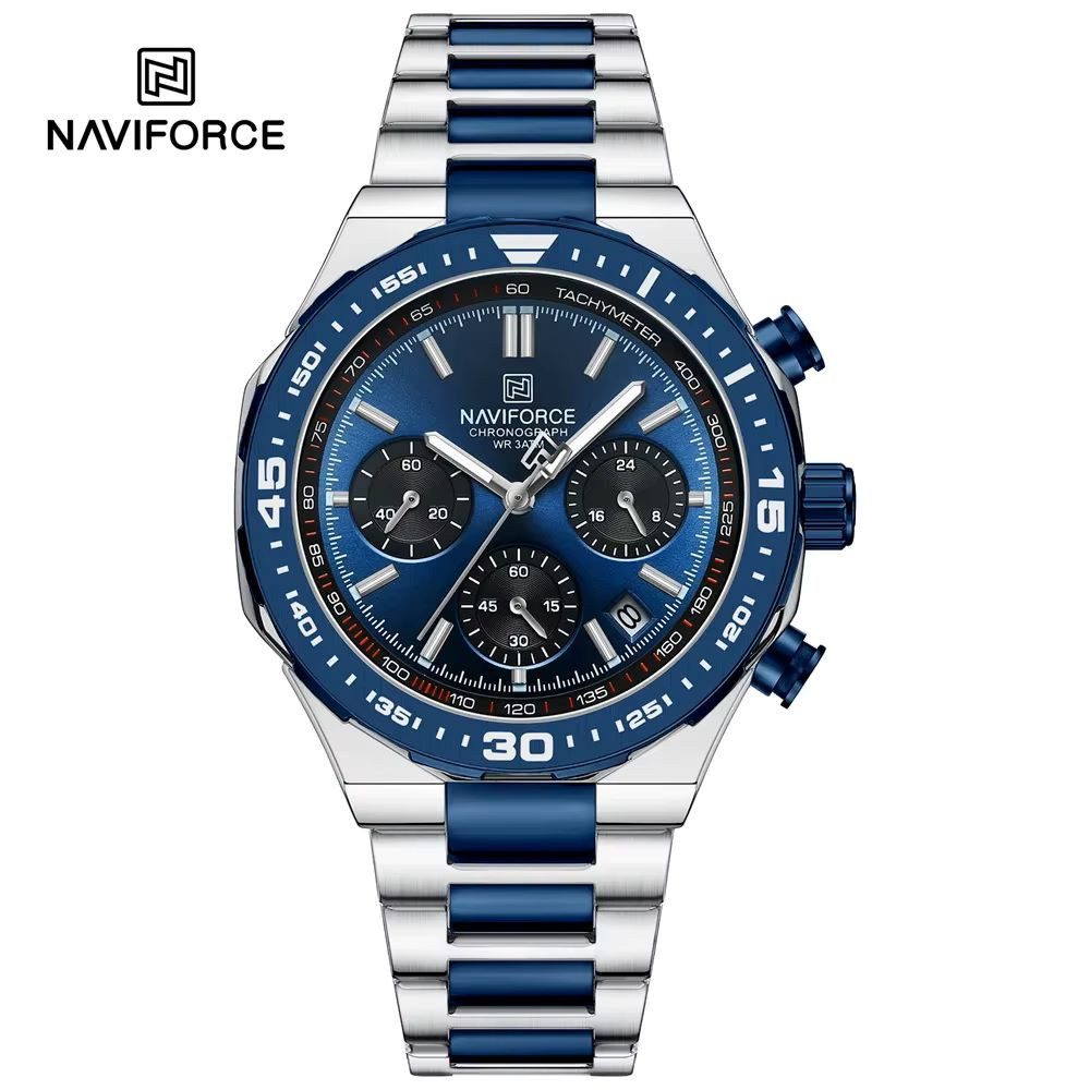 Quarzuhr NF 8049 Herrenuhr Bicolor Chronograph Quarz Sport NF 8049