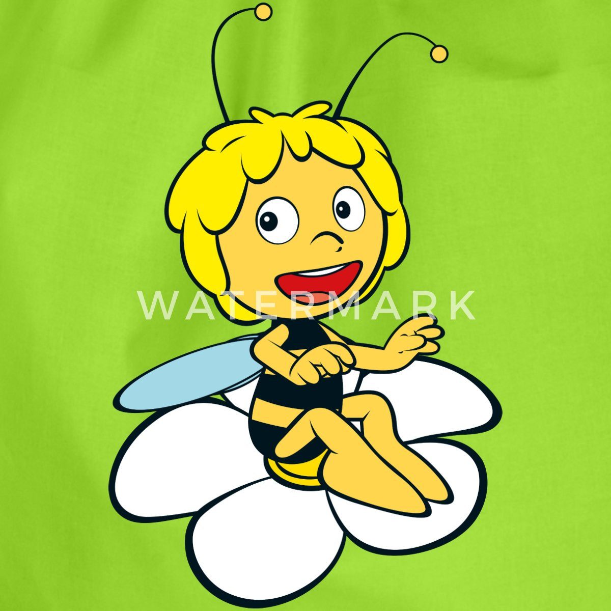 Spreadshirt Turnbeutel Biene Maja Sitzt auf Blume Turnbeutel (1-tlg)