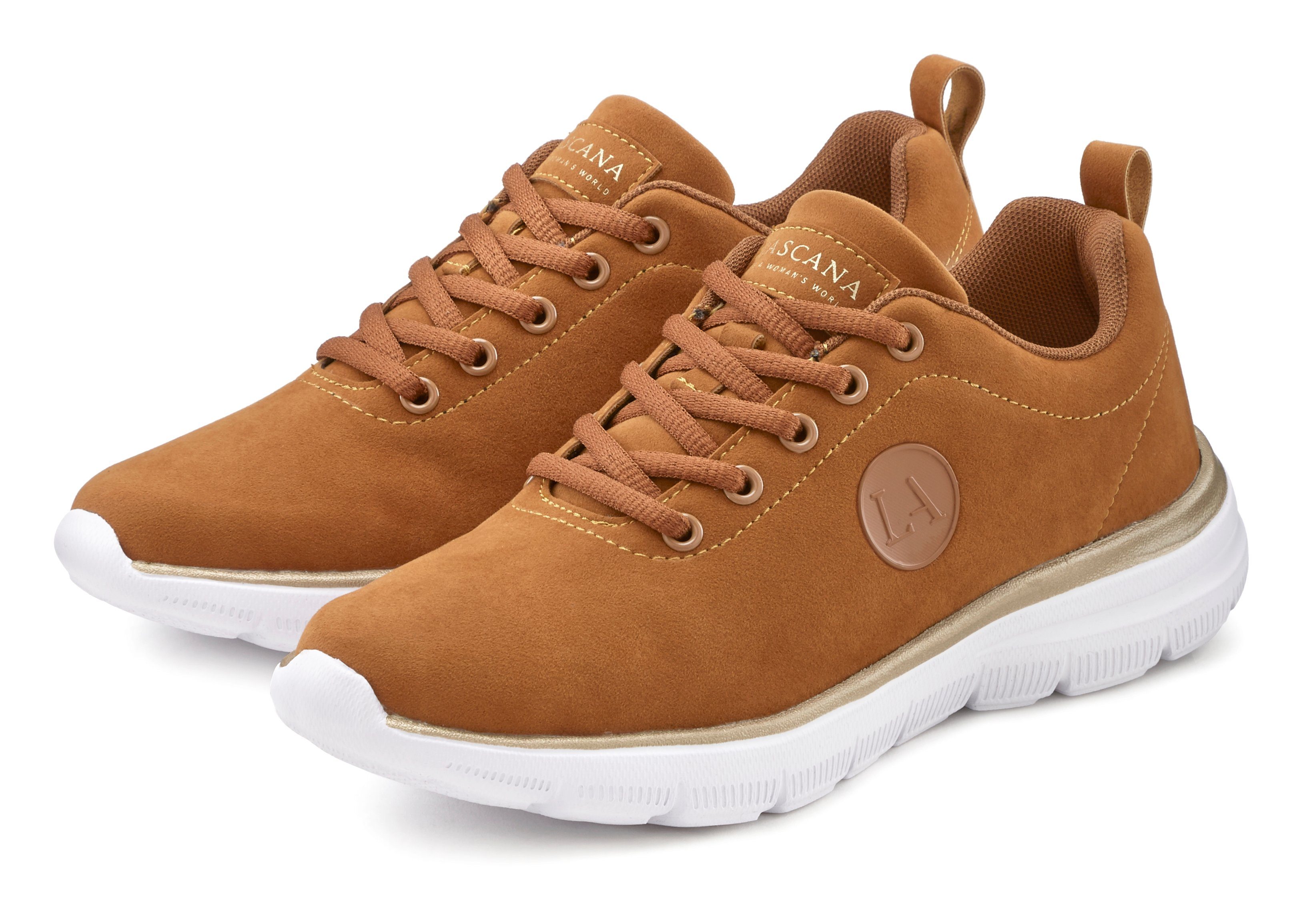 LASCANA Sneaker pflegeleicht, ultraleicht, Schnürhalbschuhe, Freizeitschuhe, VEGAN