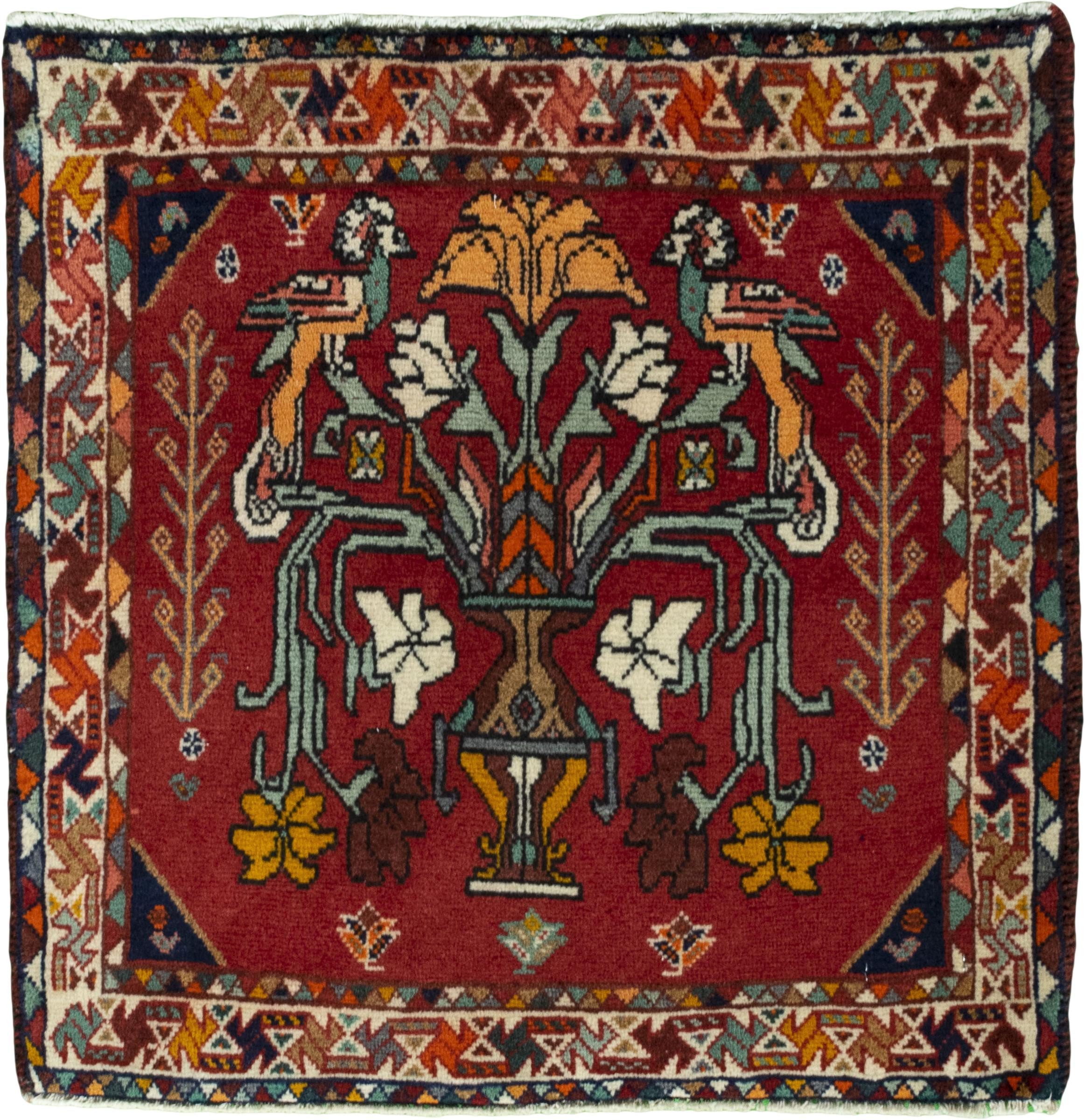 Nain Trading Orientteppich Shiraz 65x64 Handgeknüpfter Orientteppich / Perserteppich Quadratisch, quadratisch, Höhe: 10 mm