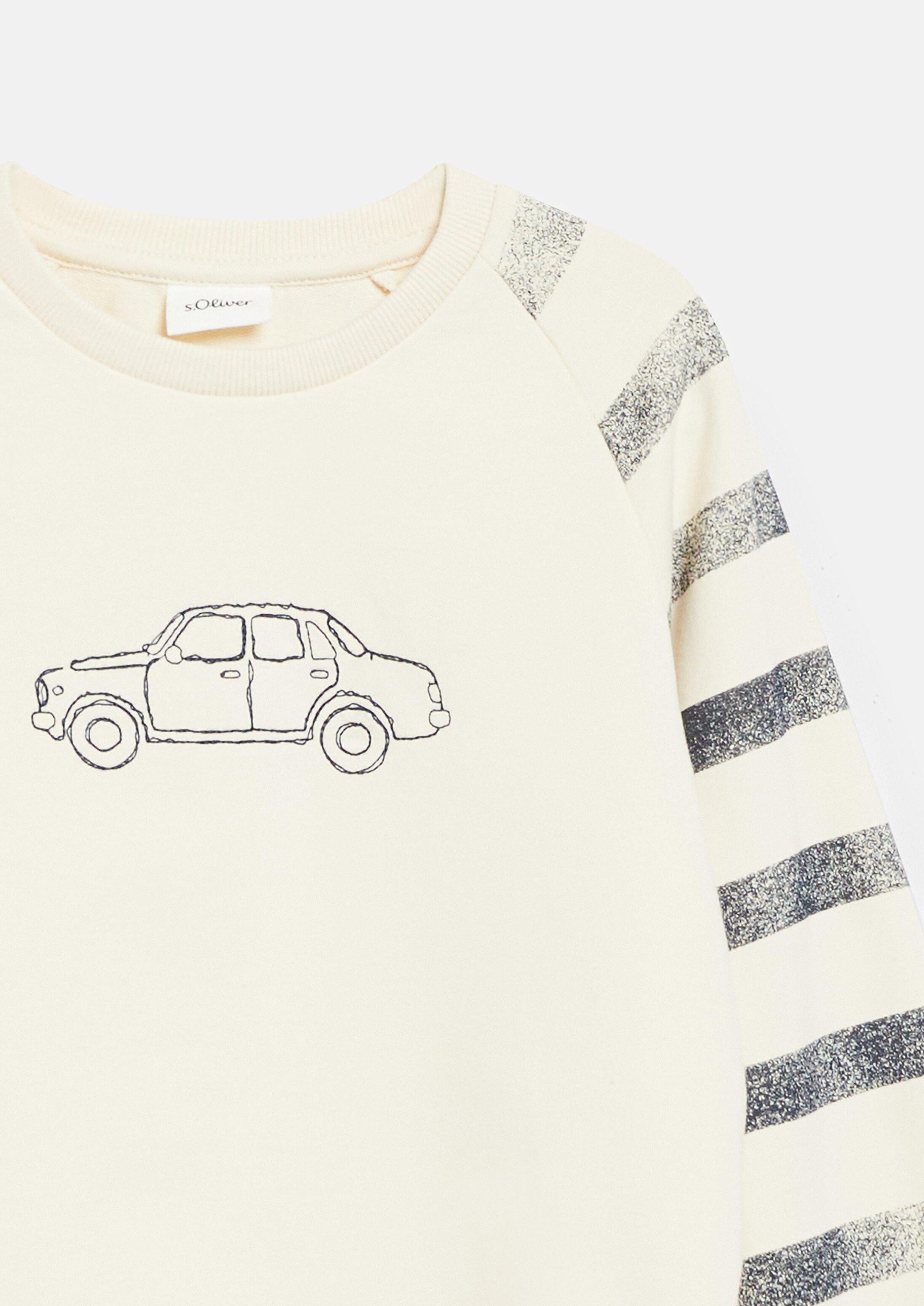 s.Oliver Sweatshirt Sweatshirt Leichtes Sweatshirt mit Raglanärmeln und Stickerei – Bild 4 von 4