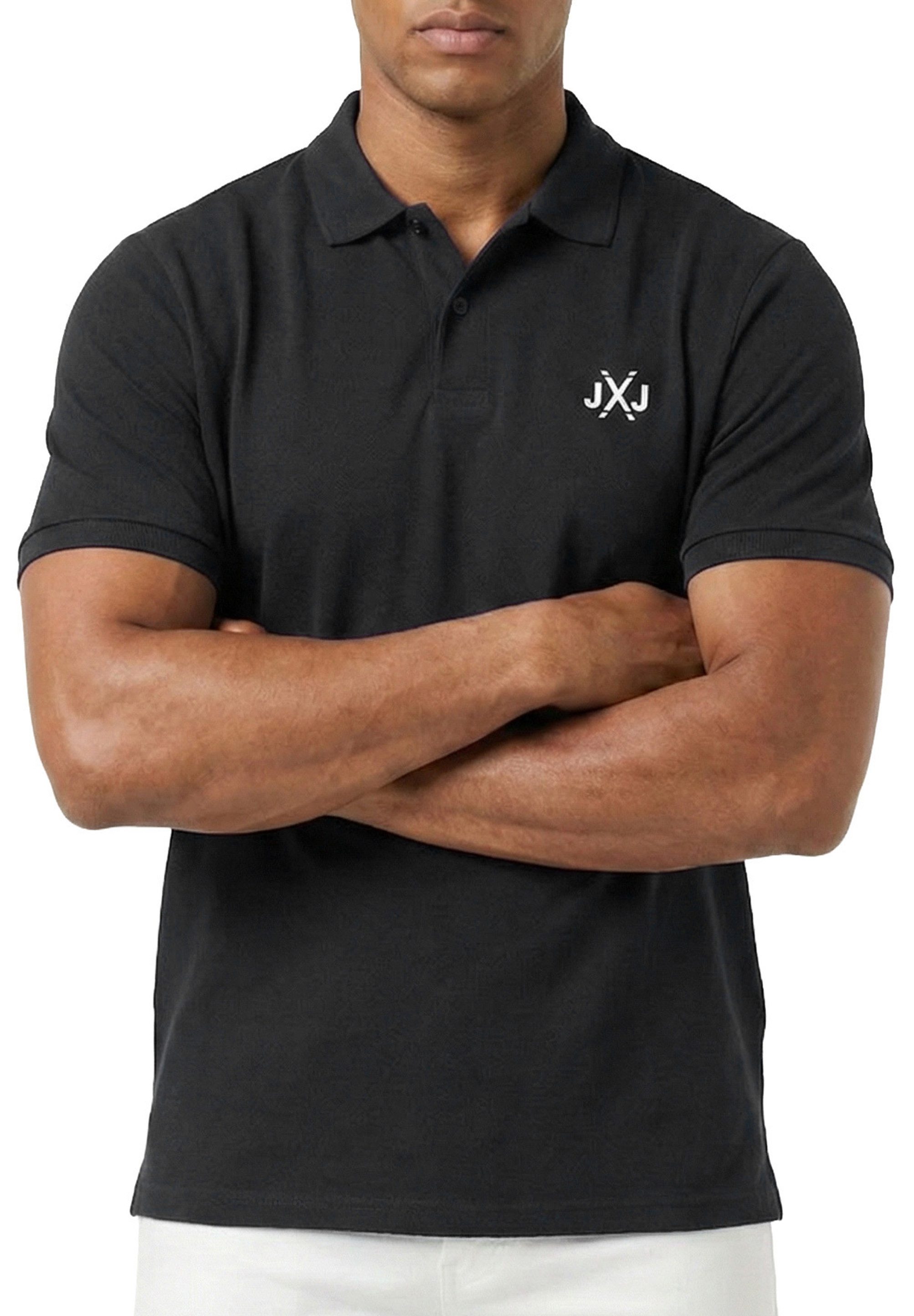 Jack & Jones Poloshirt RISE INFINITY POLO Kurzarm Hemd aus Bauwolle Polohemd mit Print T-Shirt mit Kragen