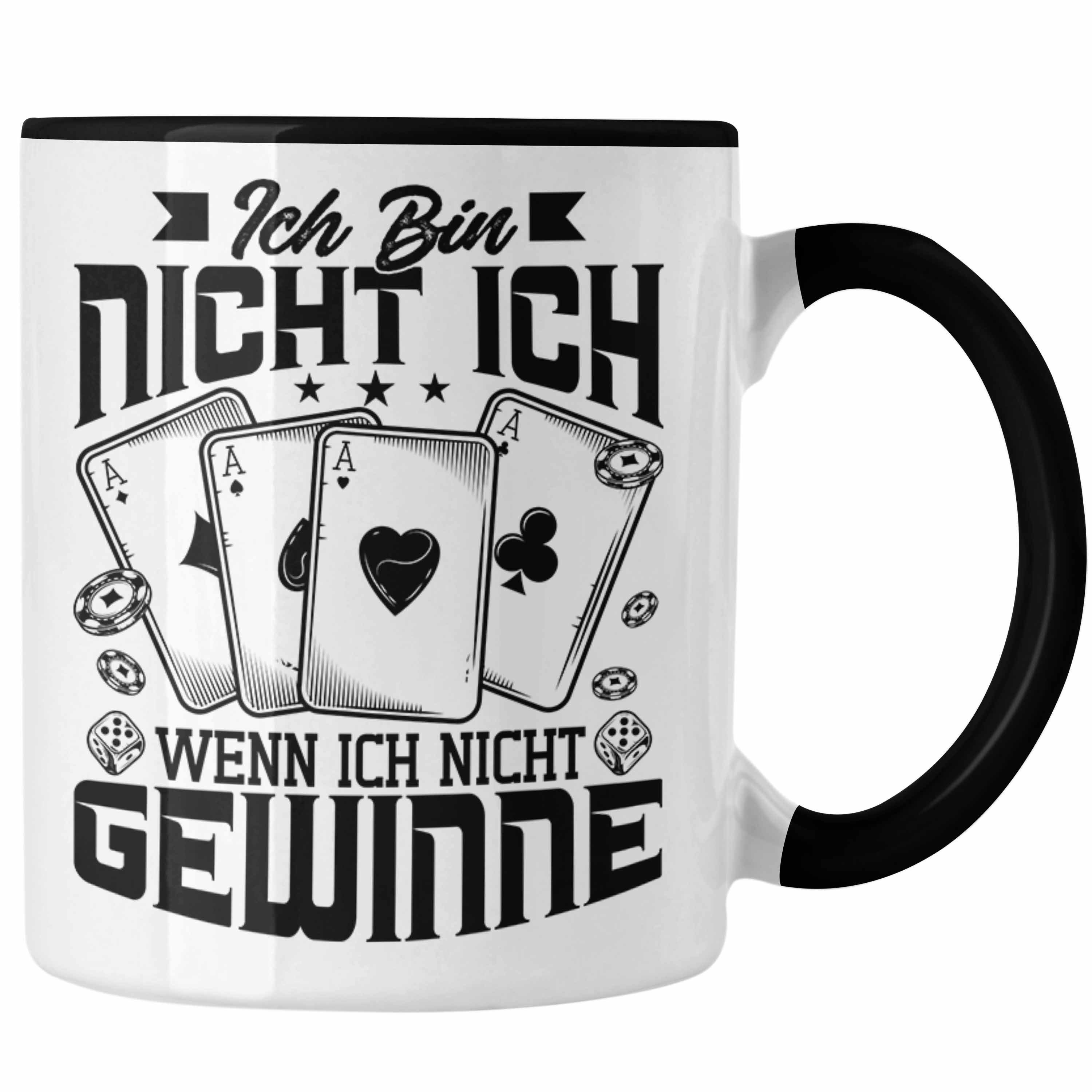 Trendation Tasse Trendation - Lustige Tasse für Pokerspieler Geschenk Pokern Kartenspiele Spruch Schwarz